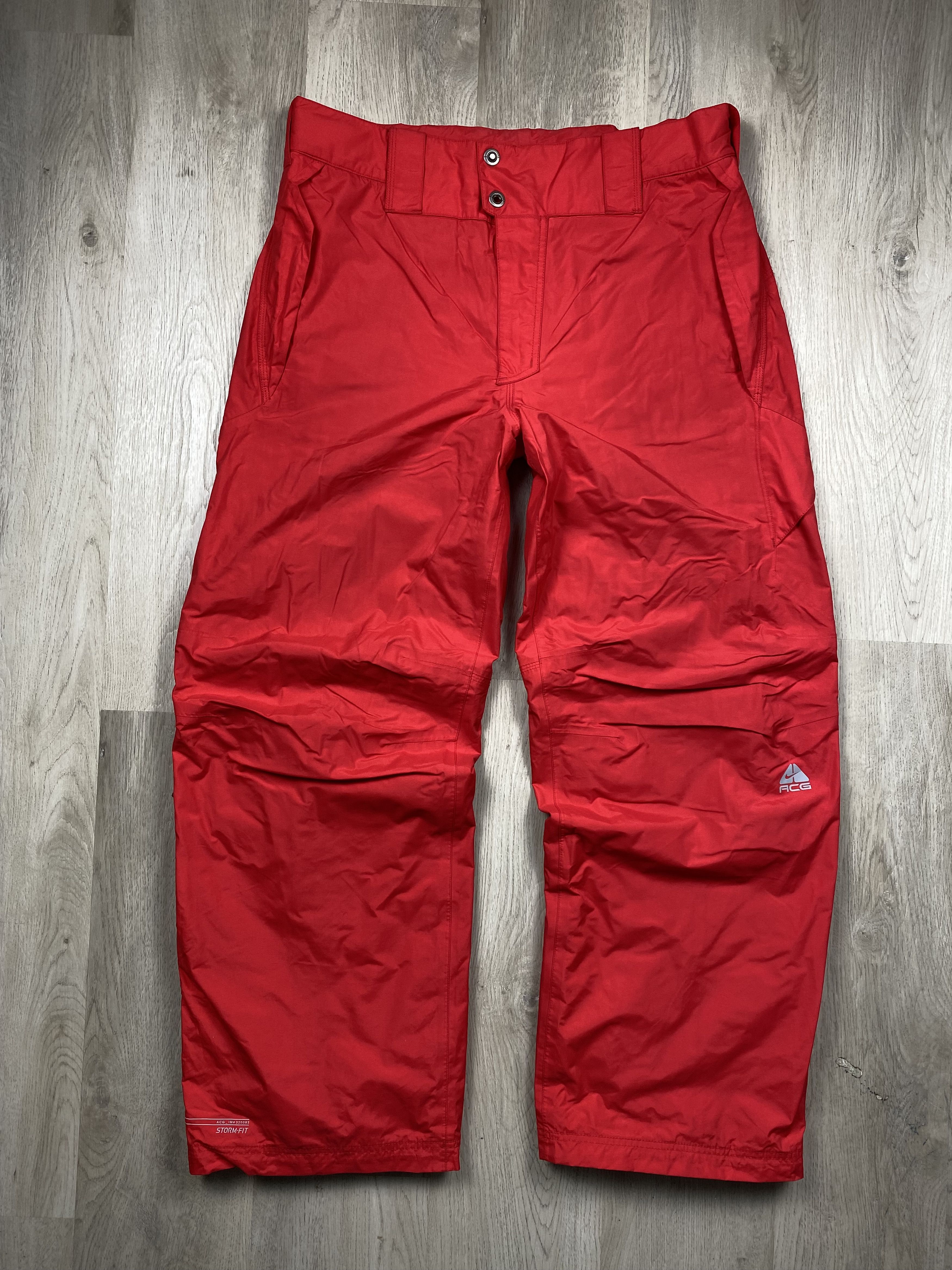 image of Nike Acg Vintage Mens Ski Pants Tnf in Red (Size 34)