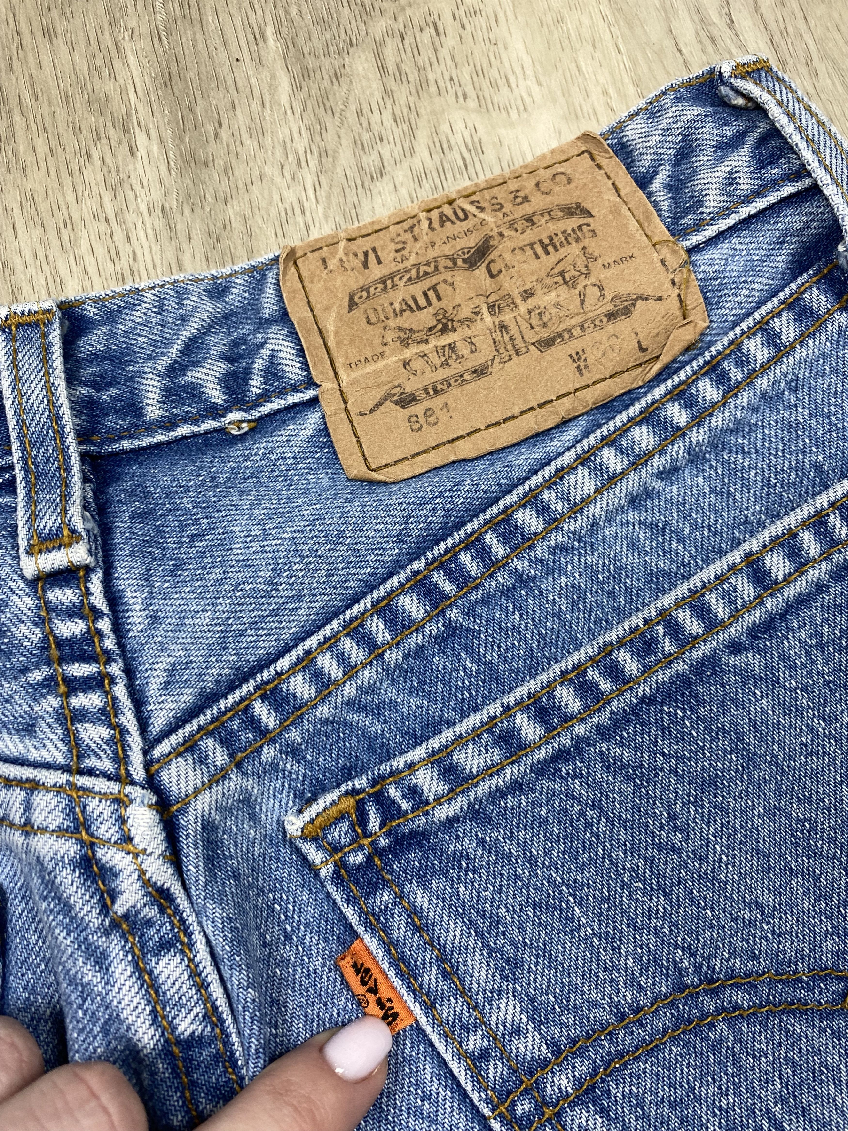 Levi's Levis 881 Orange Tab Denim Pants Jeans Size 30" / US 8 / IT 44 - 2 Thumbnail