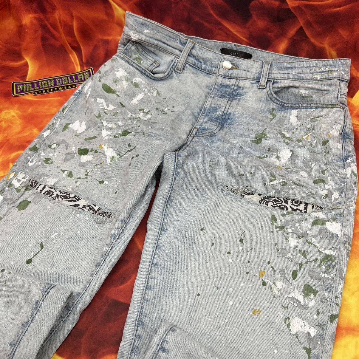 Amiri Amiri Paint Splatter Jeans 34 Size US 34 / EU 50 - 4 Thumbnail