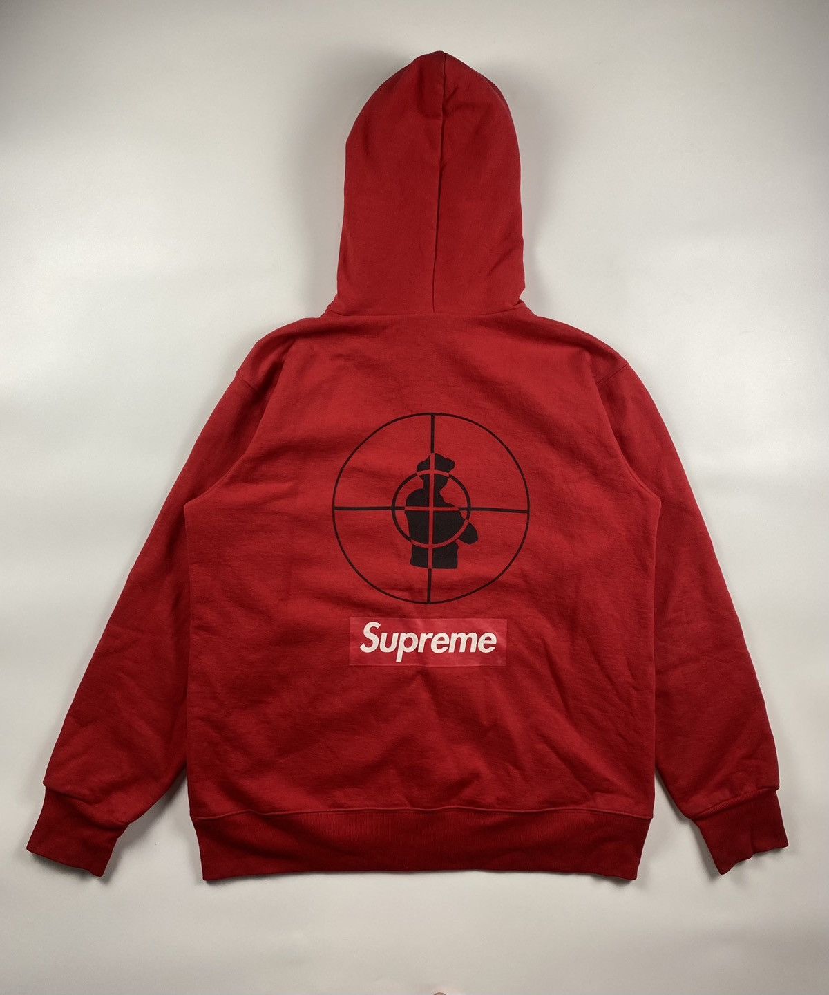 image of Public Enemy F/w'06 Zip Hoodie in Red, Men's (Size XL)