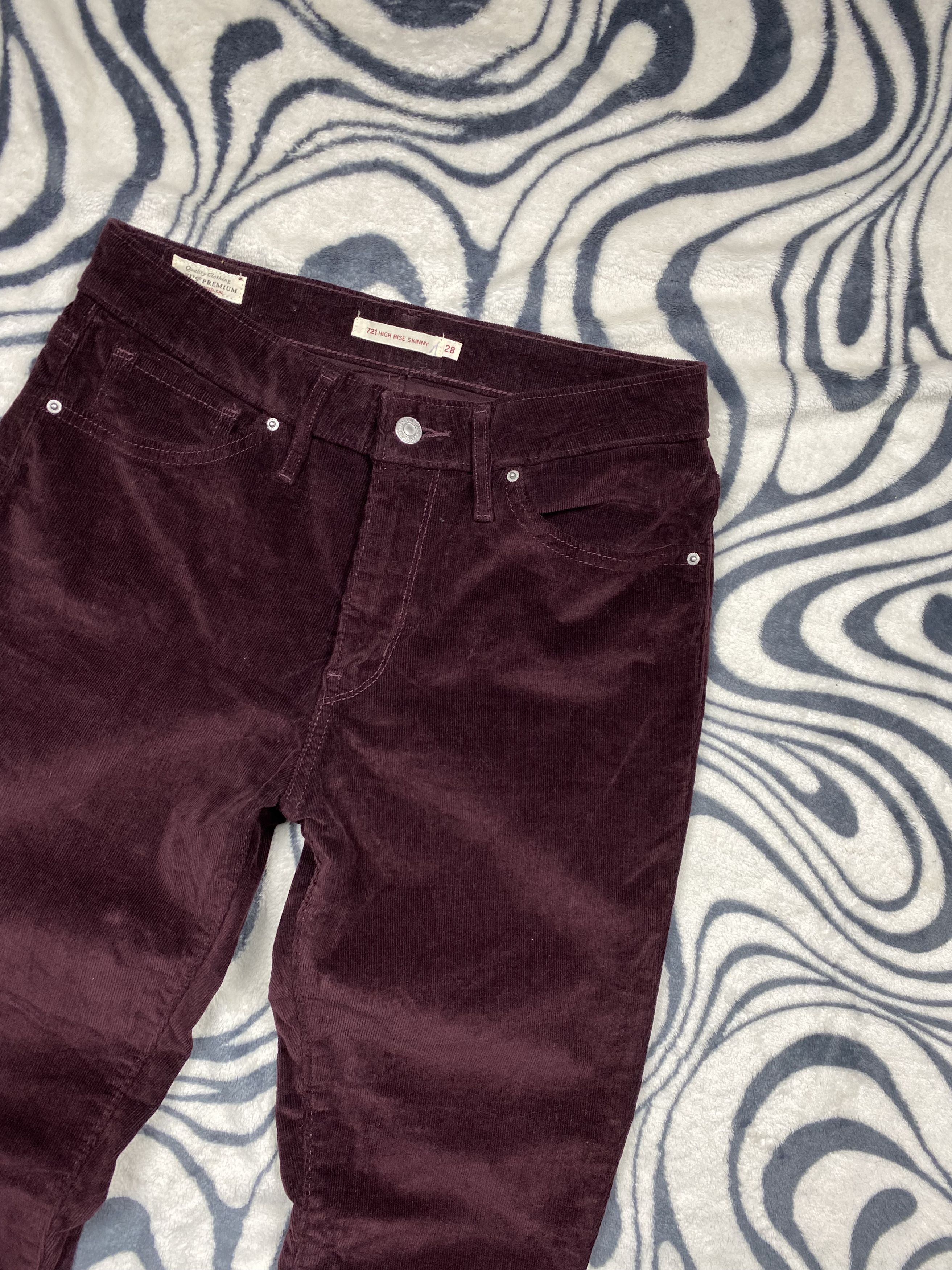 Levi's × Levi's Vintage Clothing × Vintage Levis 721 Vintage WMNS Corduroy Denim Pants Jeans Ladies Size 28" / US 6 / IT 42 - 5 Thumbnail
