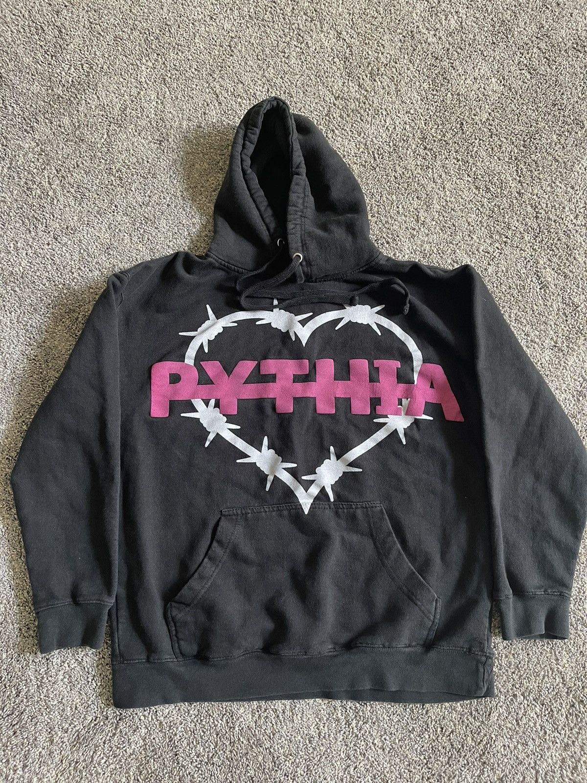 Black Pythia Heart Hoodie