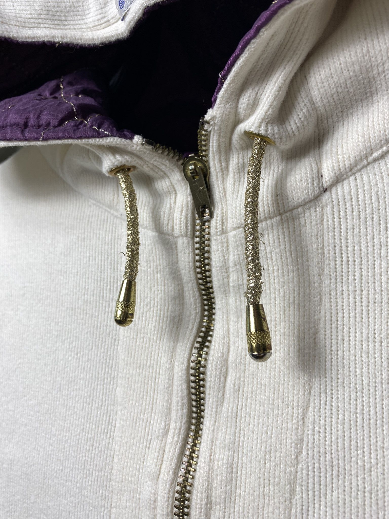 Iceberg × Vintage Rare 80s 90s Iceberg halfzip hoodie vintage cream purple Size US L / EU 52-54 / 3 - 5 Thumbnail