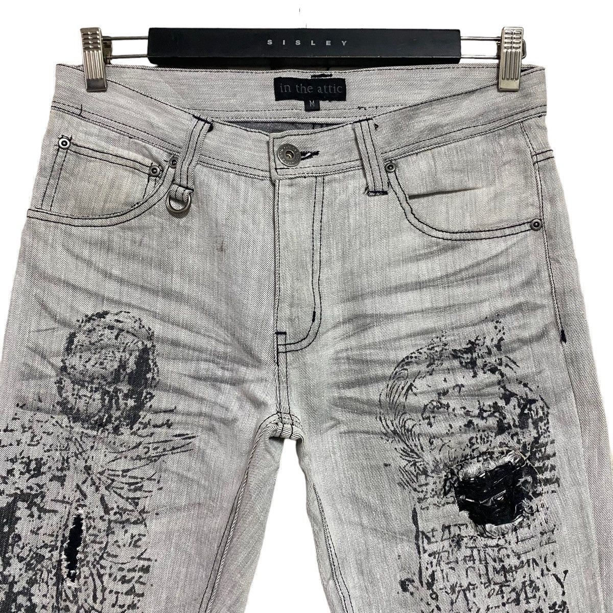In The Attic IN THE ATTIC White Denim Distressed Jeans Size US 30 / EU 46 - 4 Thumbnail