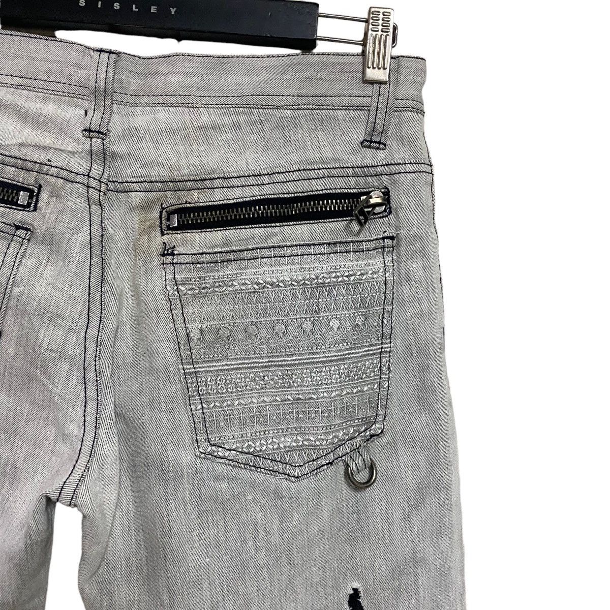 In The Attic IN THE ATTIC White Denim Distressed Jeans Size US 30 / EU 46 - 8 Thumbnail