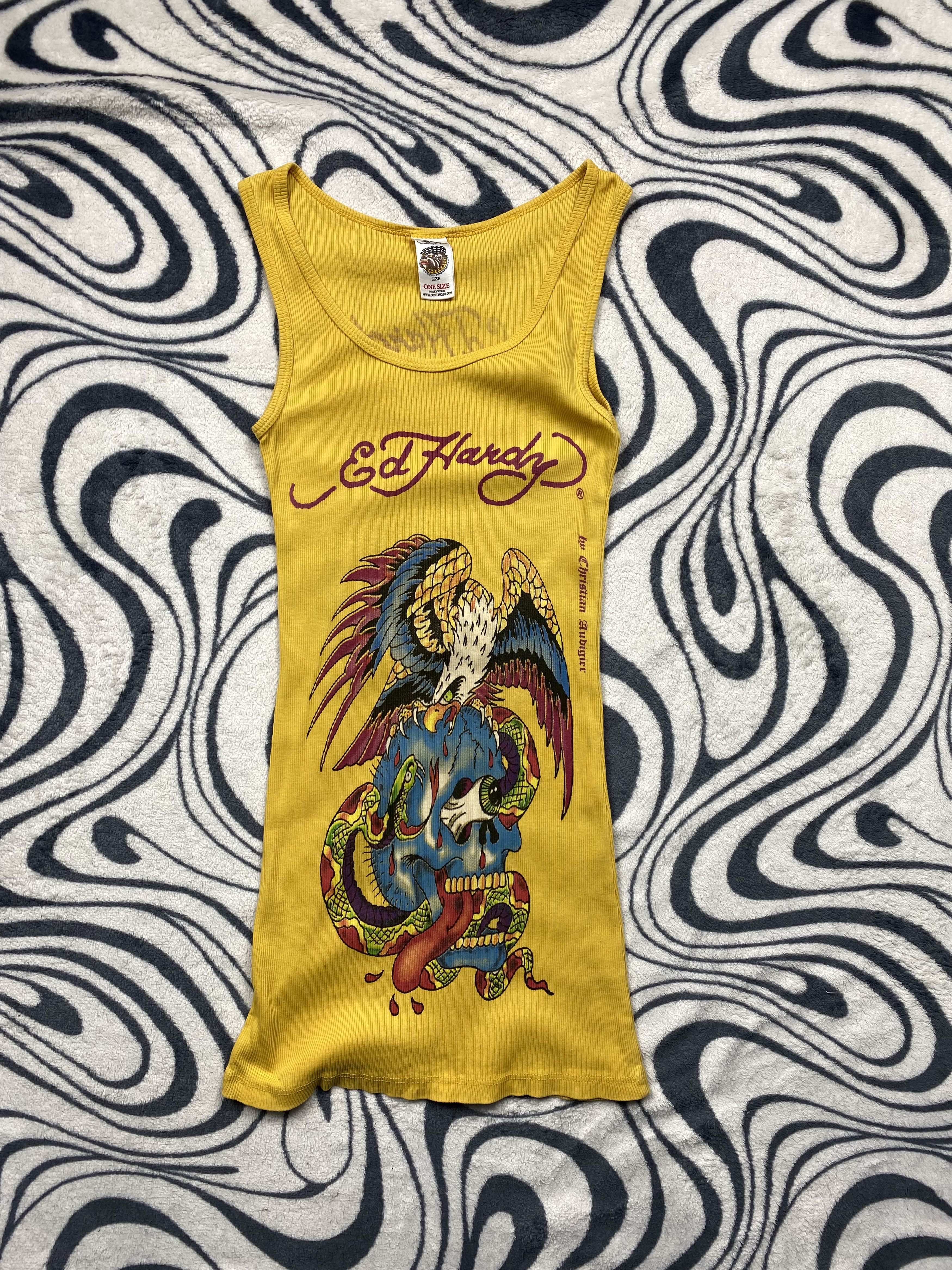 Ed Hardy Ed Hardy by Christian Audigier Womens Sleeveless T-Shirt Size ONE SIZE - 1 Thumbnail