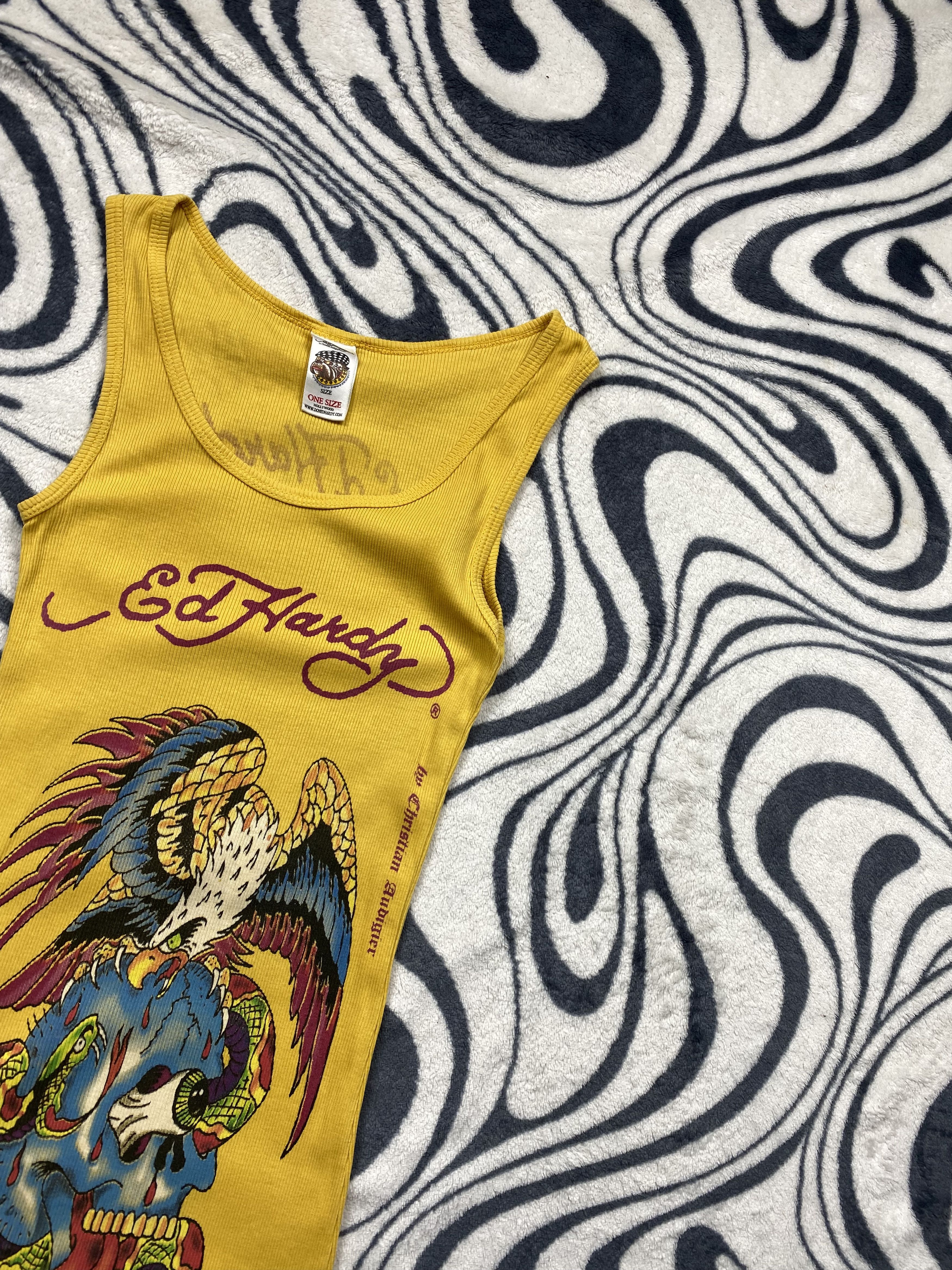 Ed Hardy Ed Hardy by Christian Audigier Womens Sleeveless T-Shirt Size ONE SIZE - 3 Thumbnail