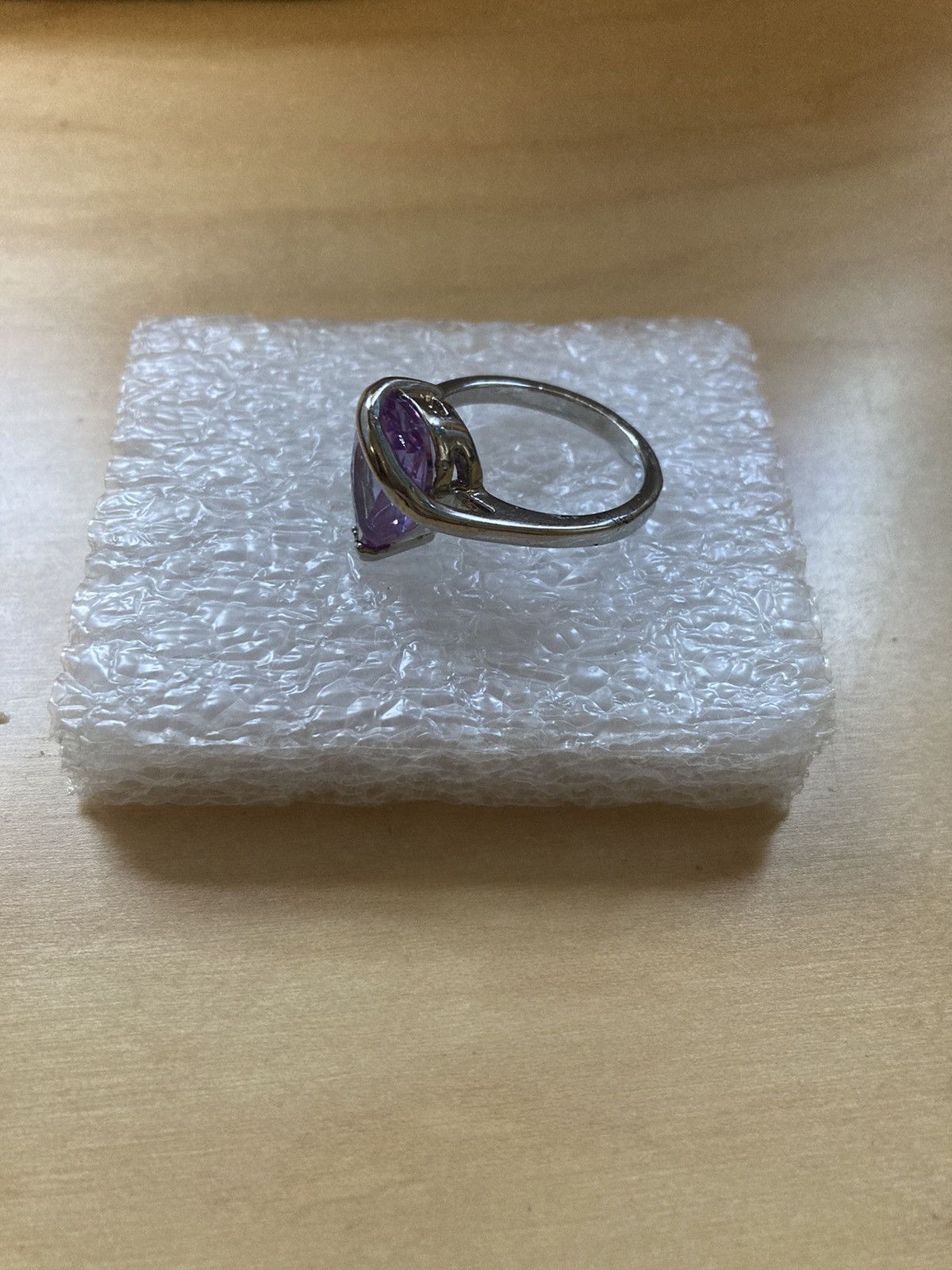Jewelry Purple CZ Tibetan Silver Ring - Size 7 Size ONE SIZE - 2 Thumbnail