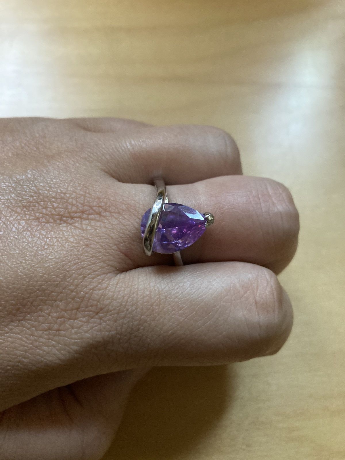 Jewelry Purple CZ Tibetan Silver Ring - Size 7 Size ONE SIZE - 3 Thumbnail