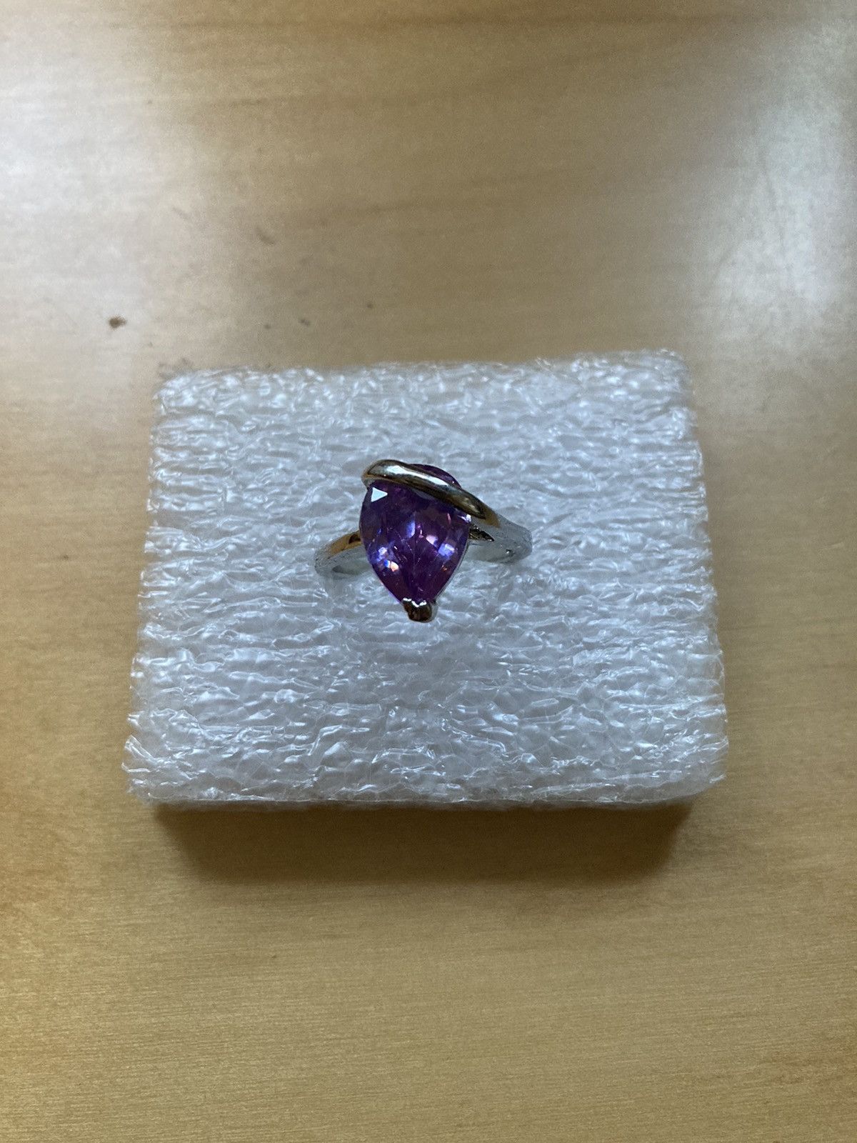 Jewelry Purple CZ Tibetan Silver Ring - Size 7 Size ONE SIZE - 1 Thumbnail
