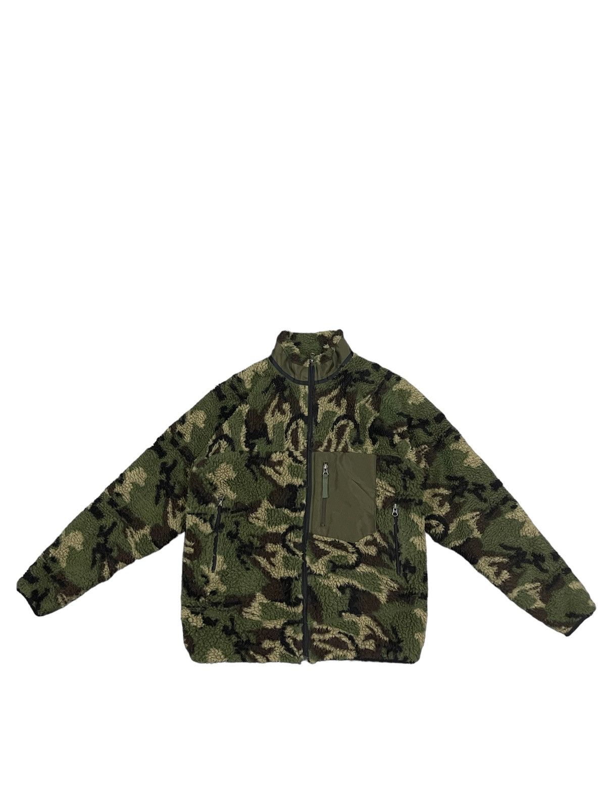 Japanese Brand Camouflage Fleece Kanye Style Jacket