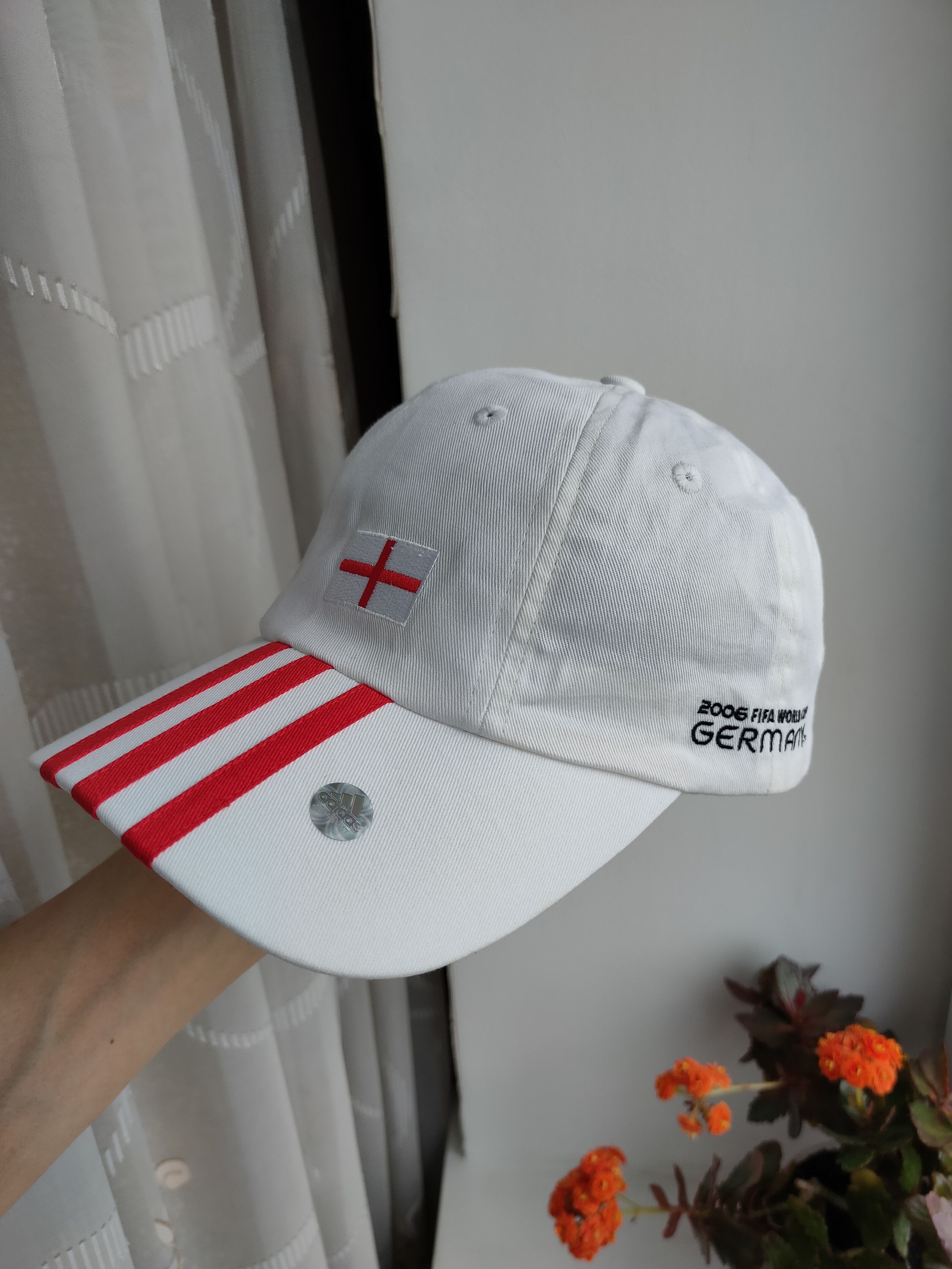 Adidas Vintage Adidas England 06 FIFA World Cup Football Soccer Cap Size ONE SIZE - 4 Thumbnail