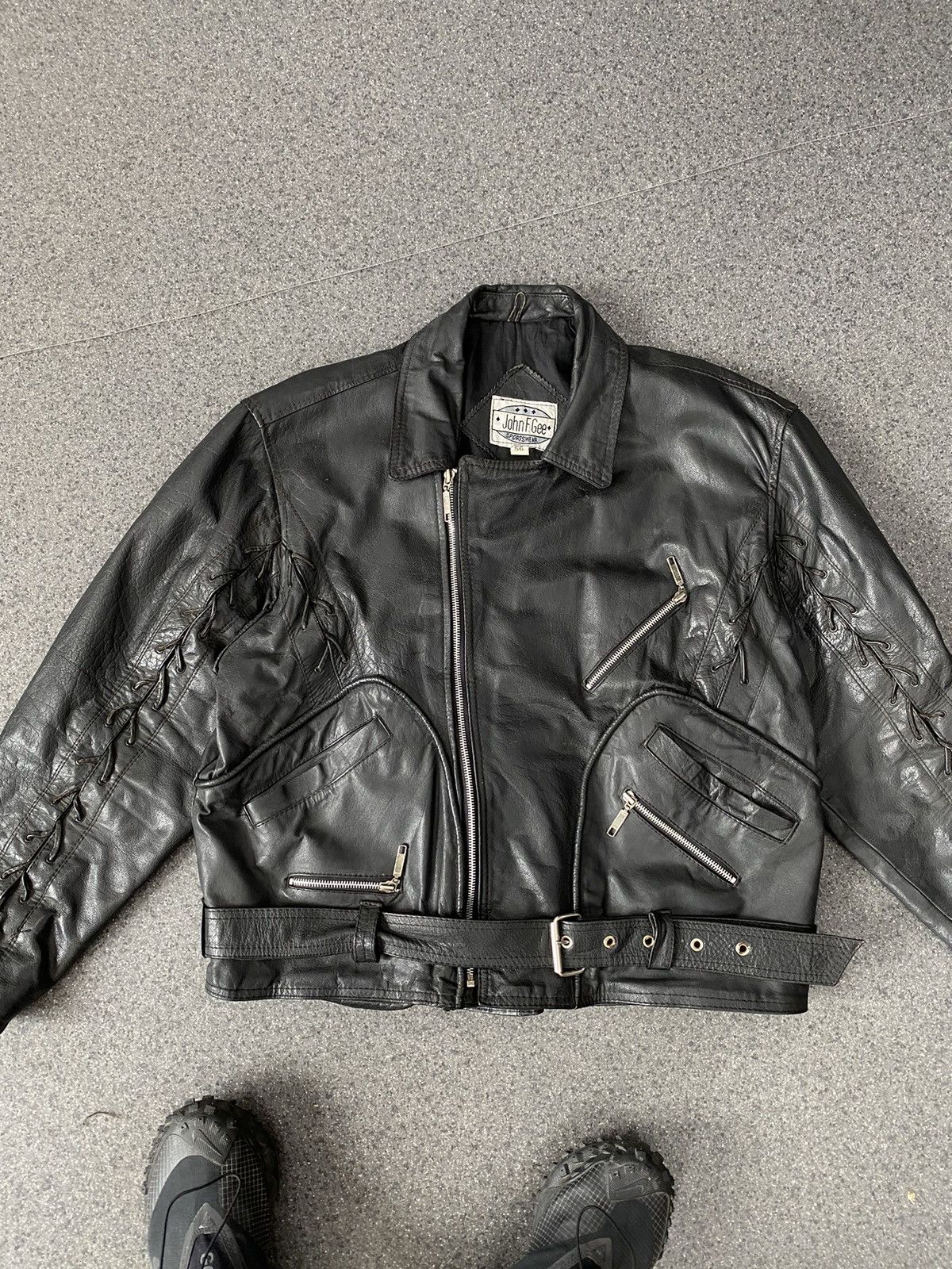 Japanese Brand Vintage Rare Leather Jacket Size US XL / EU 56 / 4 - 3 Thumbnail