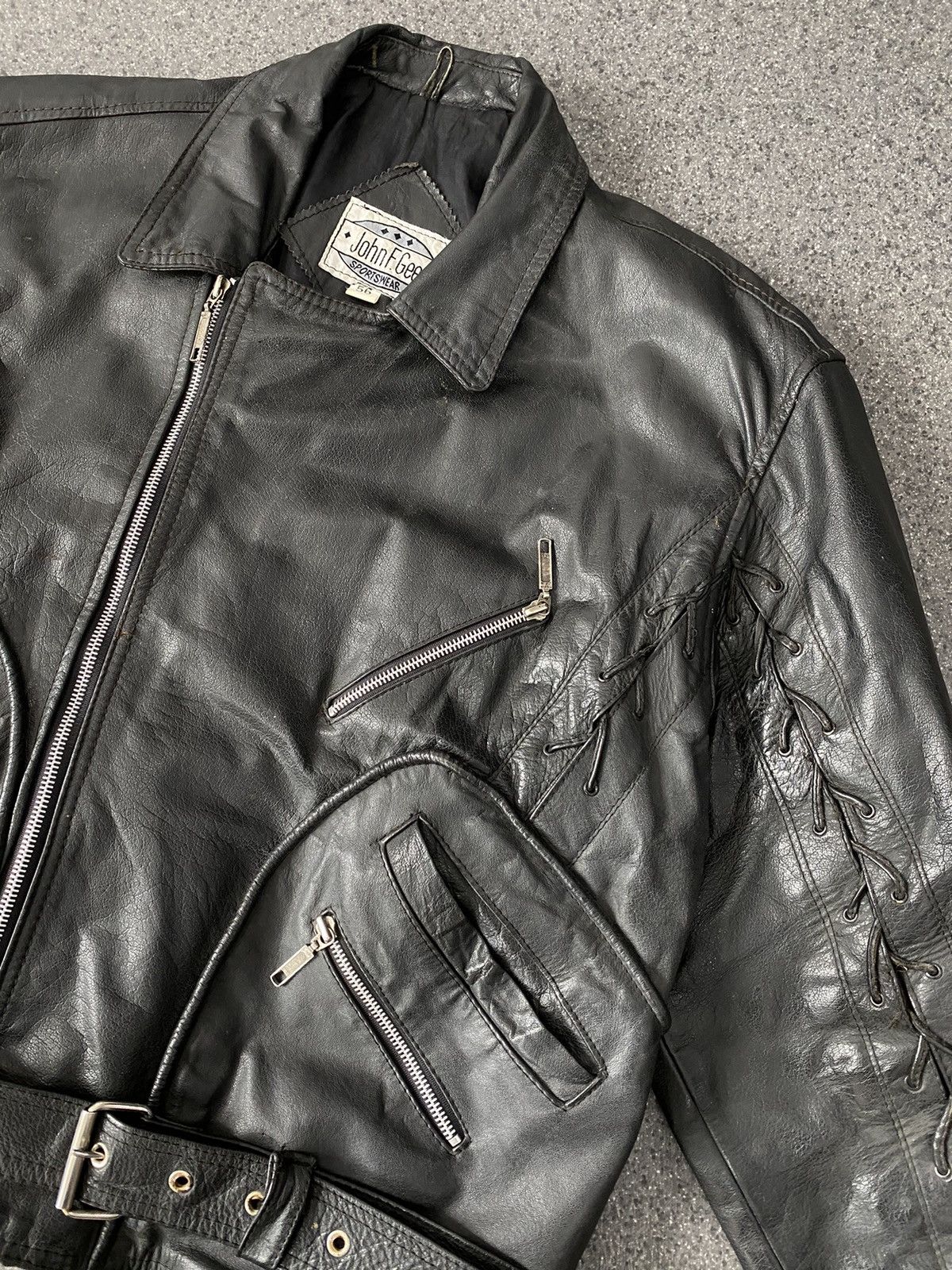 Japanese Brand Vintage Rare Leather Jacket Size US XL / EU 56 / 4 - 2 Thumbnail