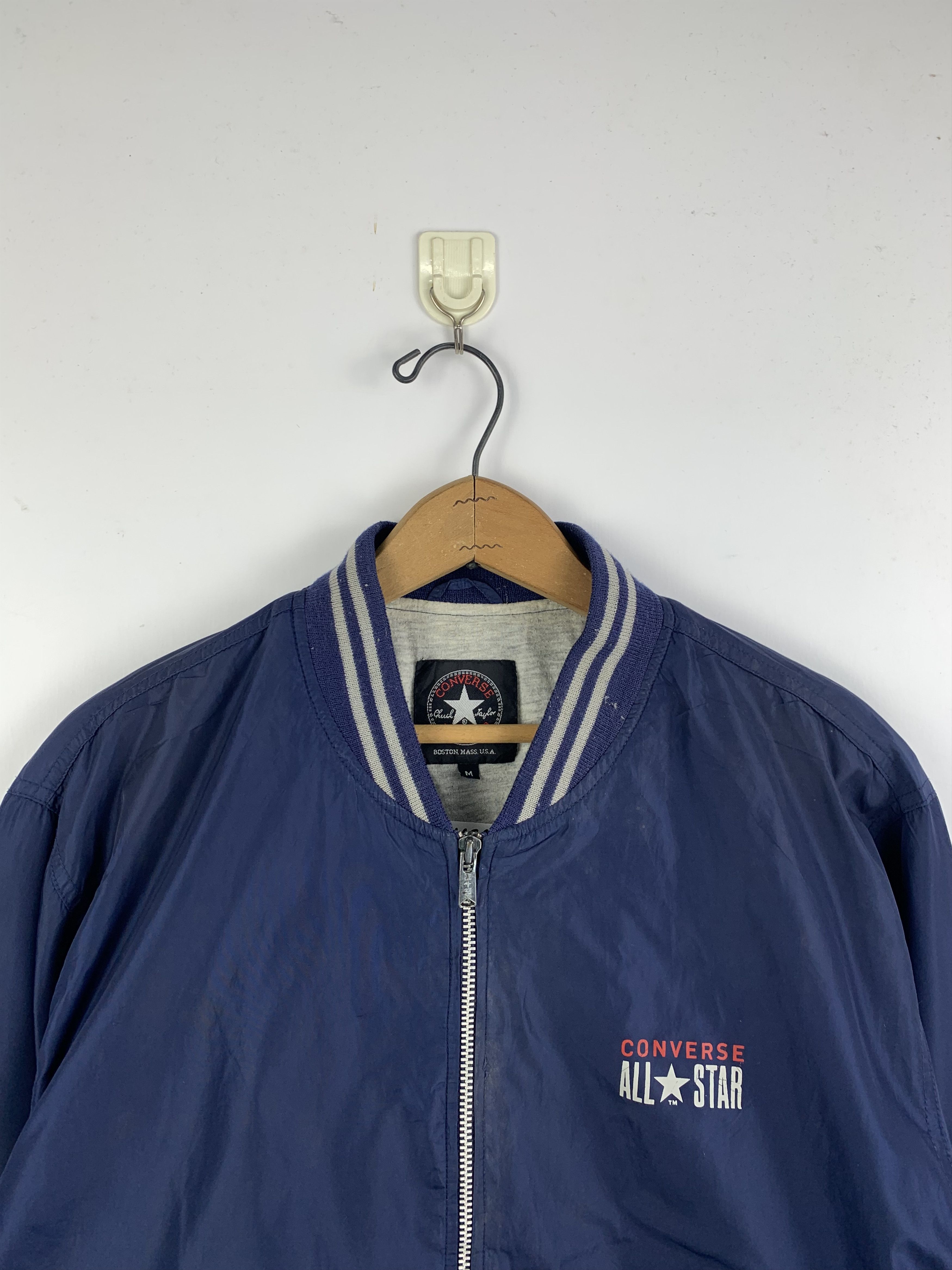 Converse Vintage Converse All Star Big Logo Bomber Jacket J1656 Size US M / EU 48-50 / 2 - 2 Thumbnail