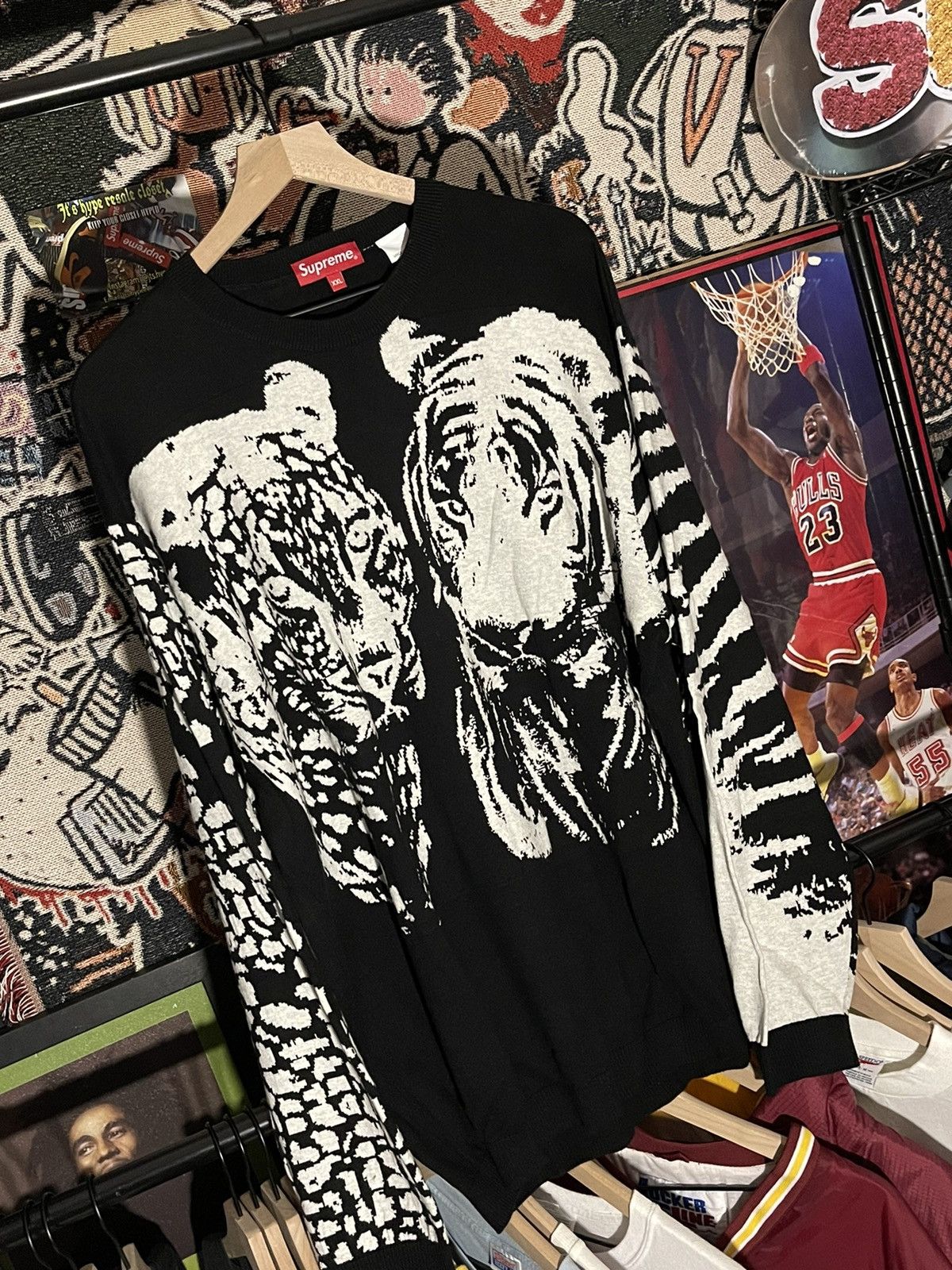 Supreme Big Cats Jacquard L/S Top | Grailed