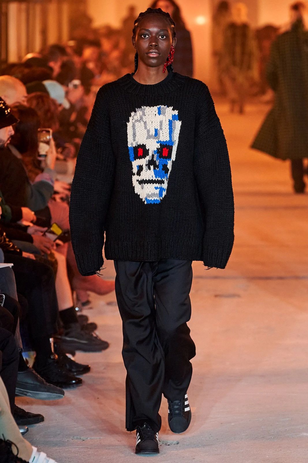 image of Etudes Runway Études Andy Terminator Knitted Sweater in Black, Men's (Size Large)