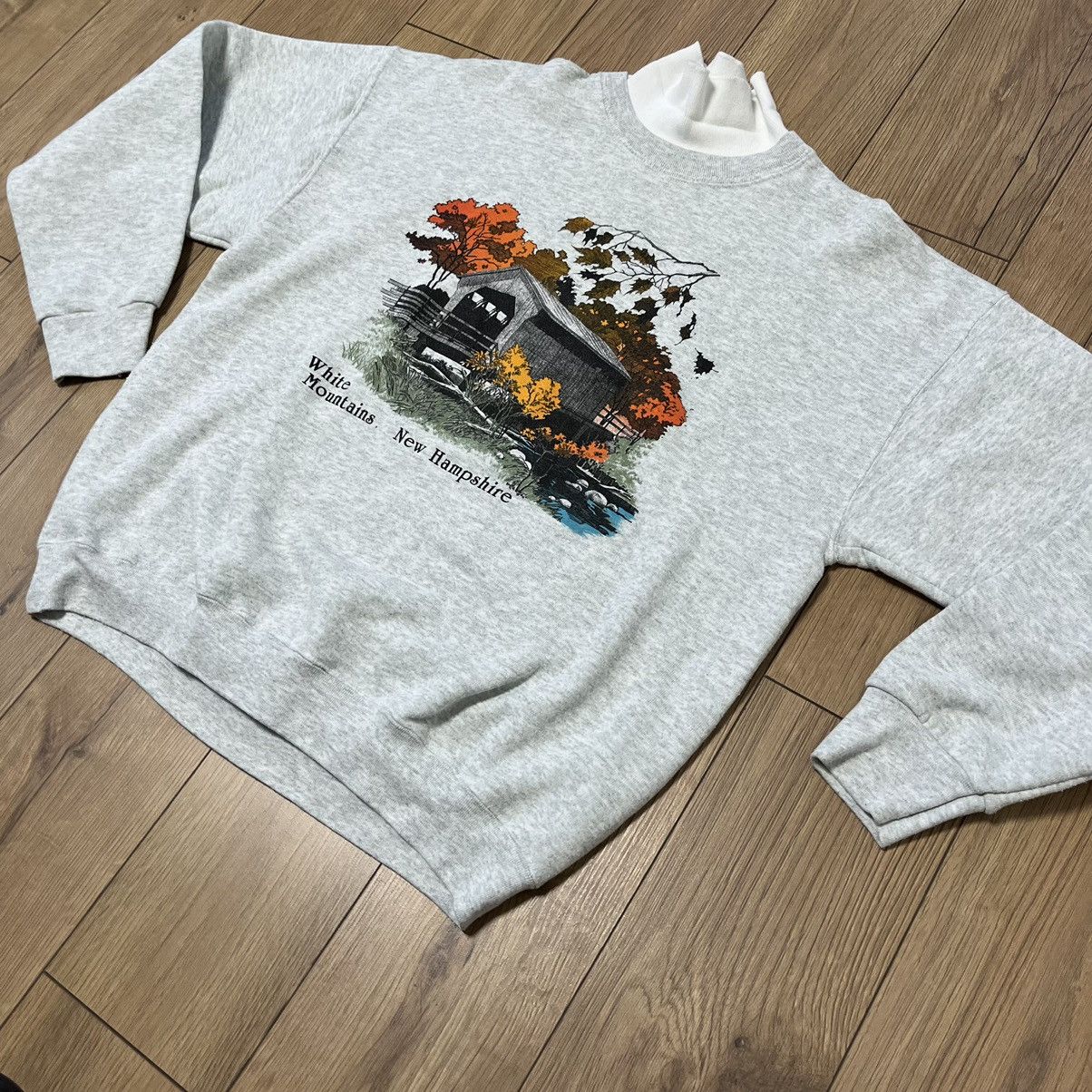 Vintage Vintage 80’s New Hampshire Raglan Mock Neck Sweatshirt Size US XL / EU 56 / 4 - 7 Thumbnail