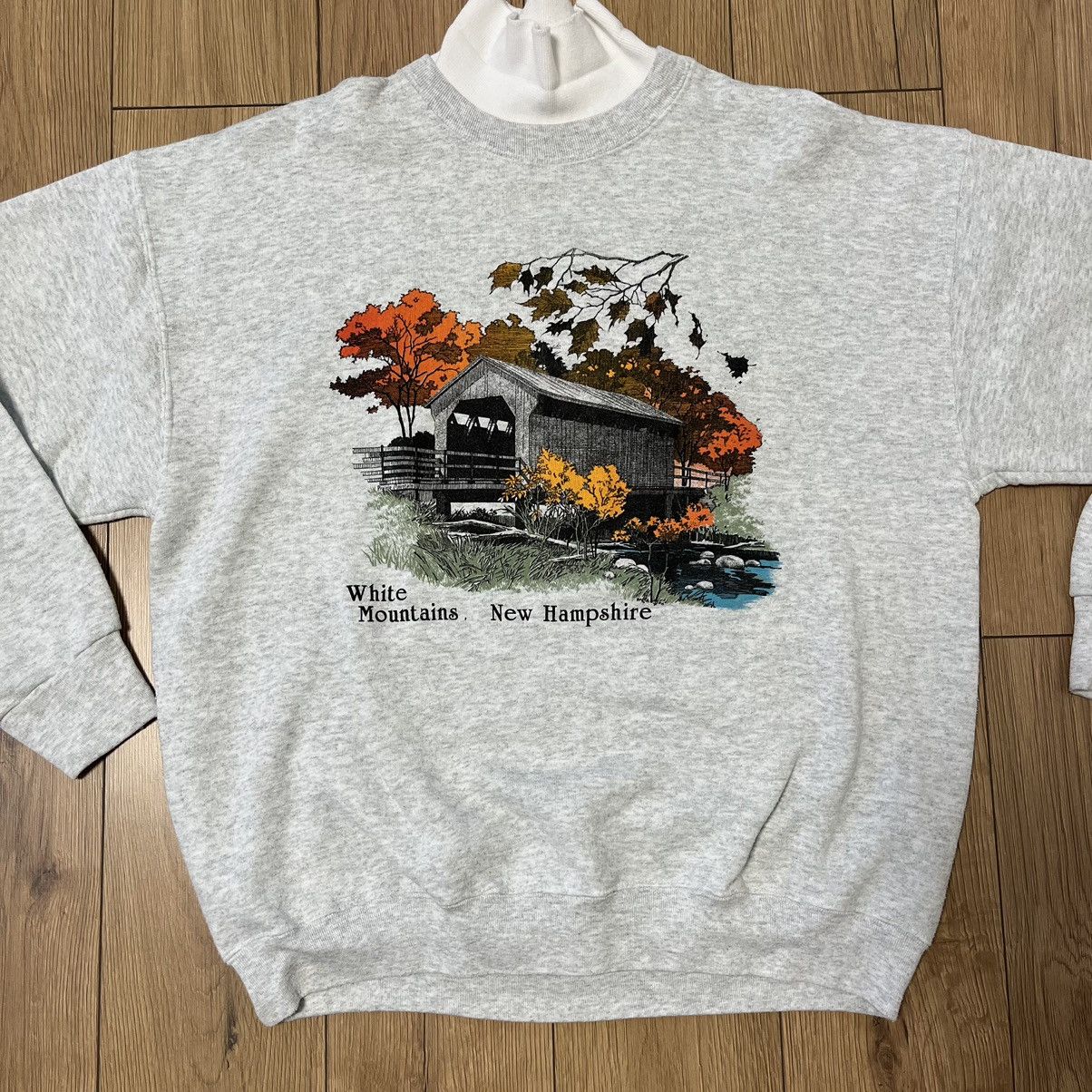 Vintage Vintage 80’s New Hampshire Raglan Mock Neck Sweatshirt Size US XL / EU 56 / 4 - 3 Thumbnail