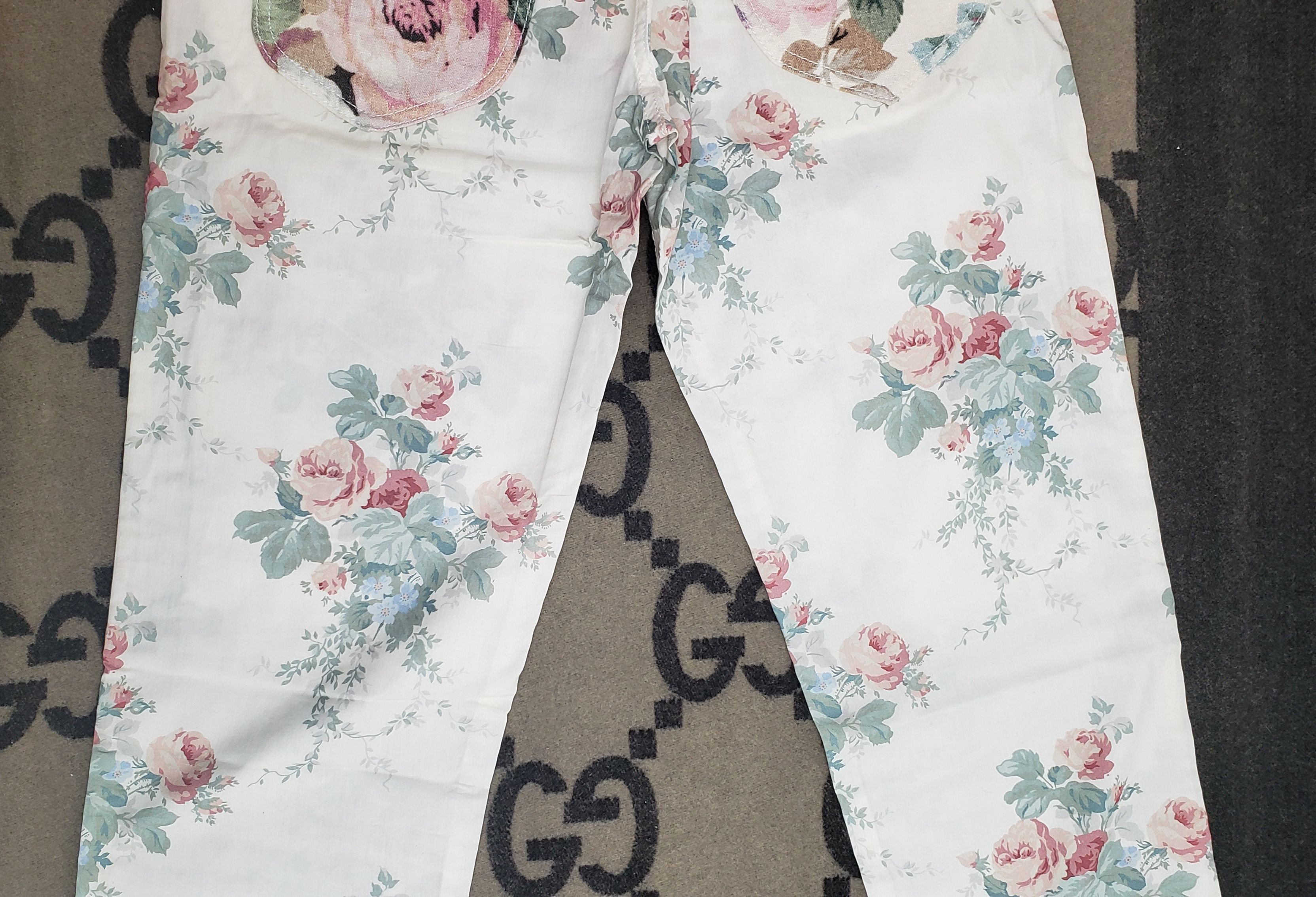 Loewe Loewe off white multi roses five pocket jeans Size US 30 / EU 46 - 5 Thumbnail