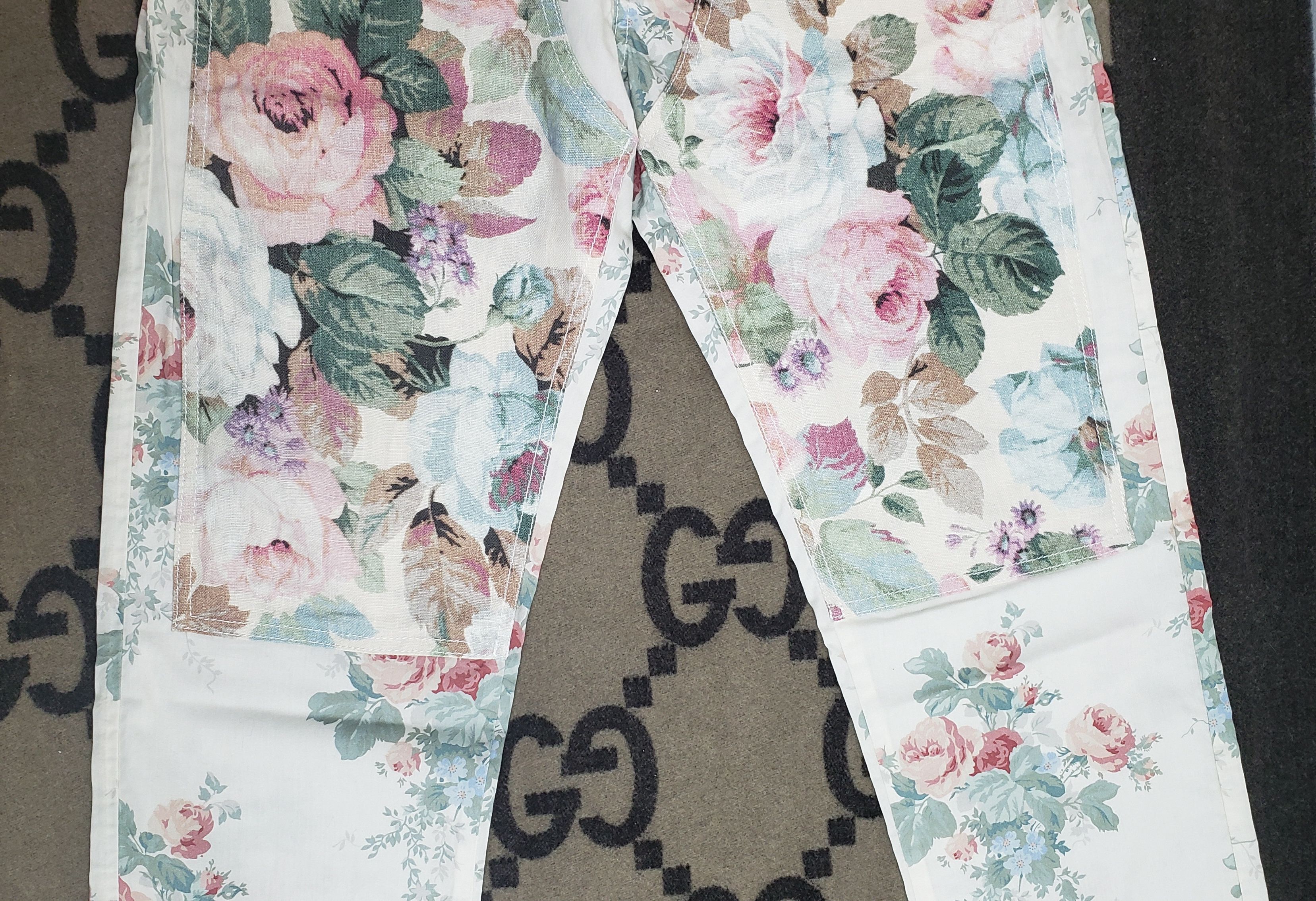Loewe Loewe off white multi roses five pocket jeans Size US 30 / EU 46 - 4 Thumbnail