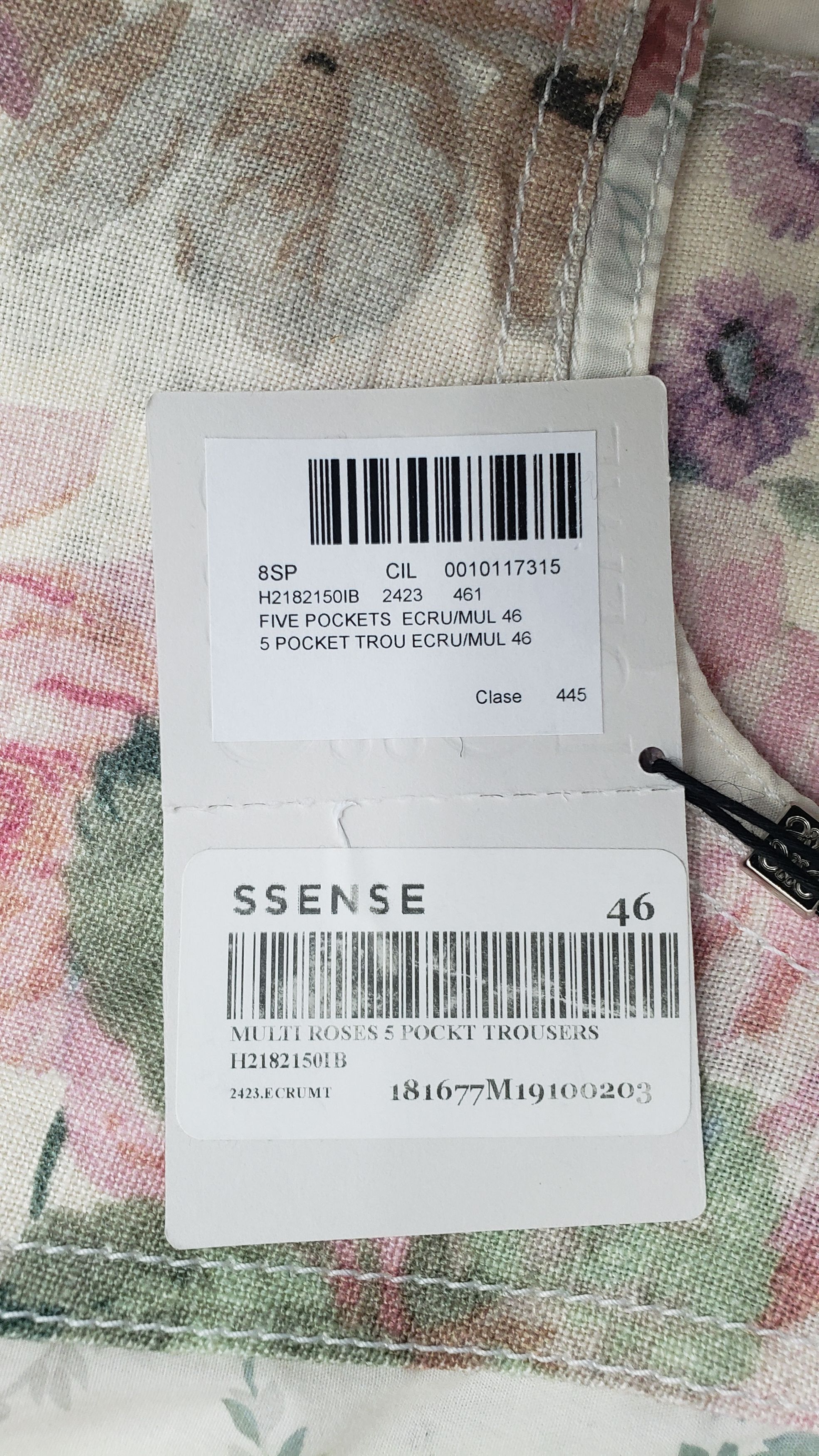 Loewe Loewe off white multi roses five pocket jeans Size US 30 / EU 46 - 15 Thumbnail