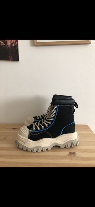 Eytys Eytys Akira black high-top canvas trainers | Grailed