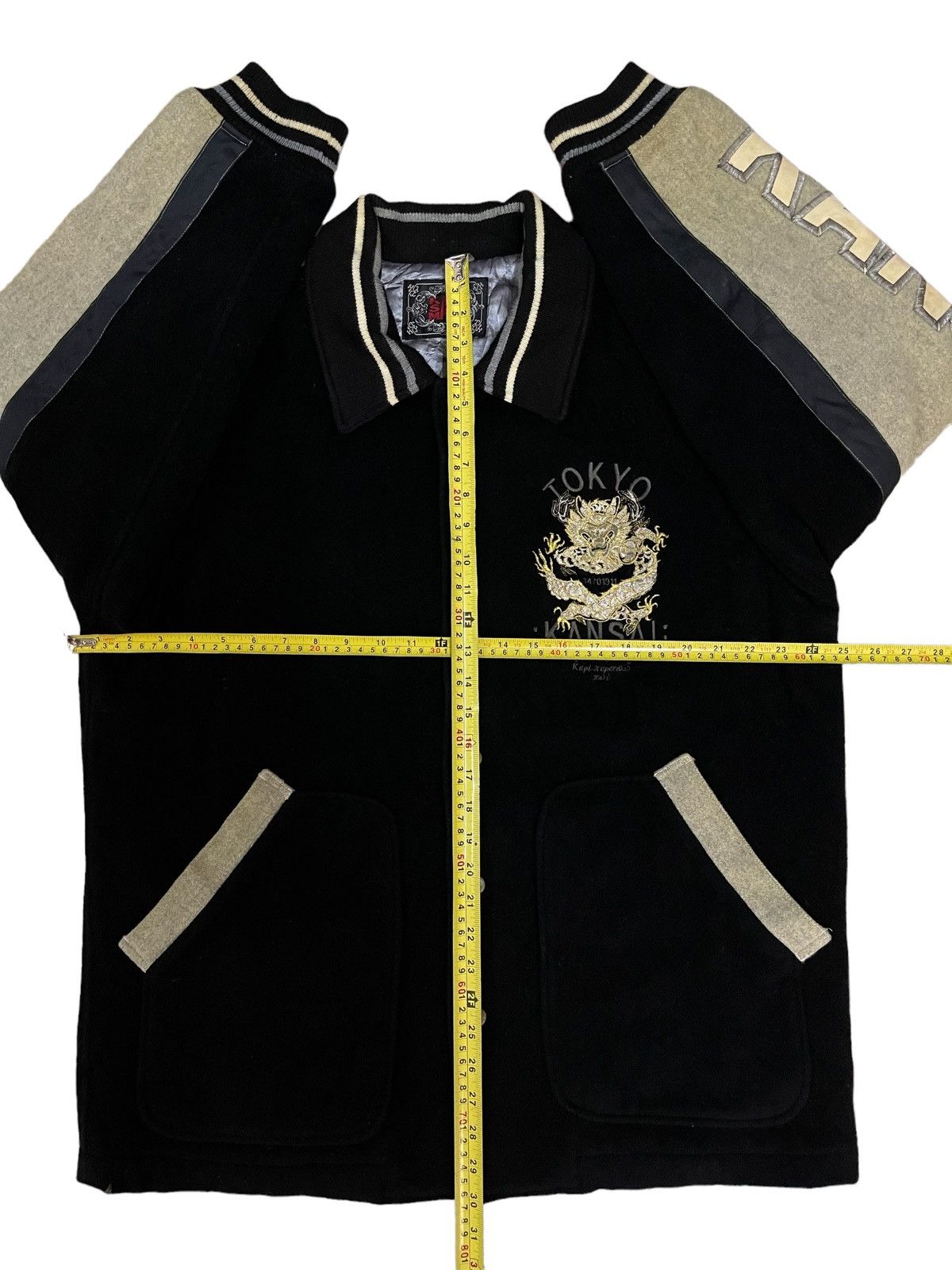 Kansai Yamamoto 🔥Rare🔥 Vintage Kansai Yamamoto Man Varsity Wool Jacket Size US L / EU 52-54 / 3 - 21 Thumbnail