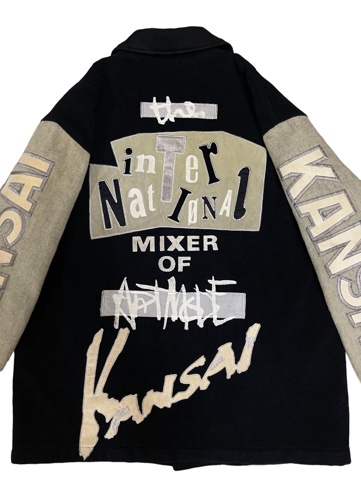 Kansai Yamamoto 🔥Rare🔥 Vintage Kansai Yamamoto Man Varsity Wool Jacket Size US L / EU 52-54 / 3 - 6 Thumbnail
