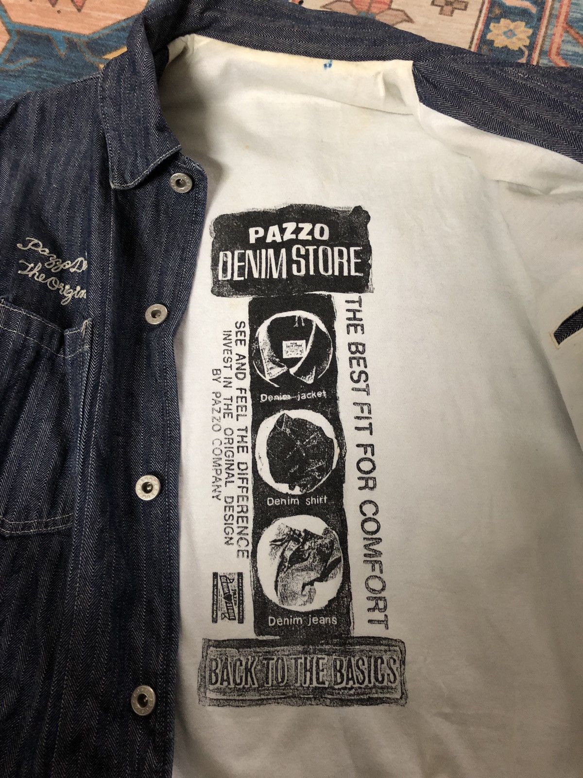 Japanese Brand PAZZO DENIM STORE HBT CHORE JACKET WORKER STYLE Size US XL / EU 56 / 4 - 10 Thumbnail