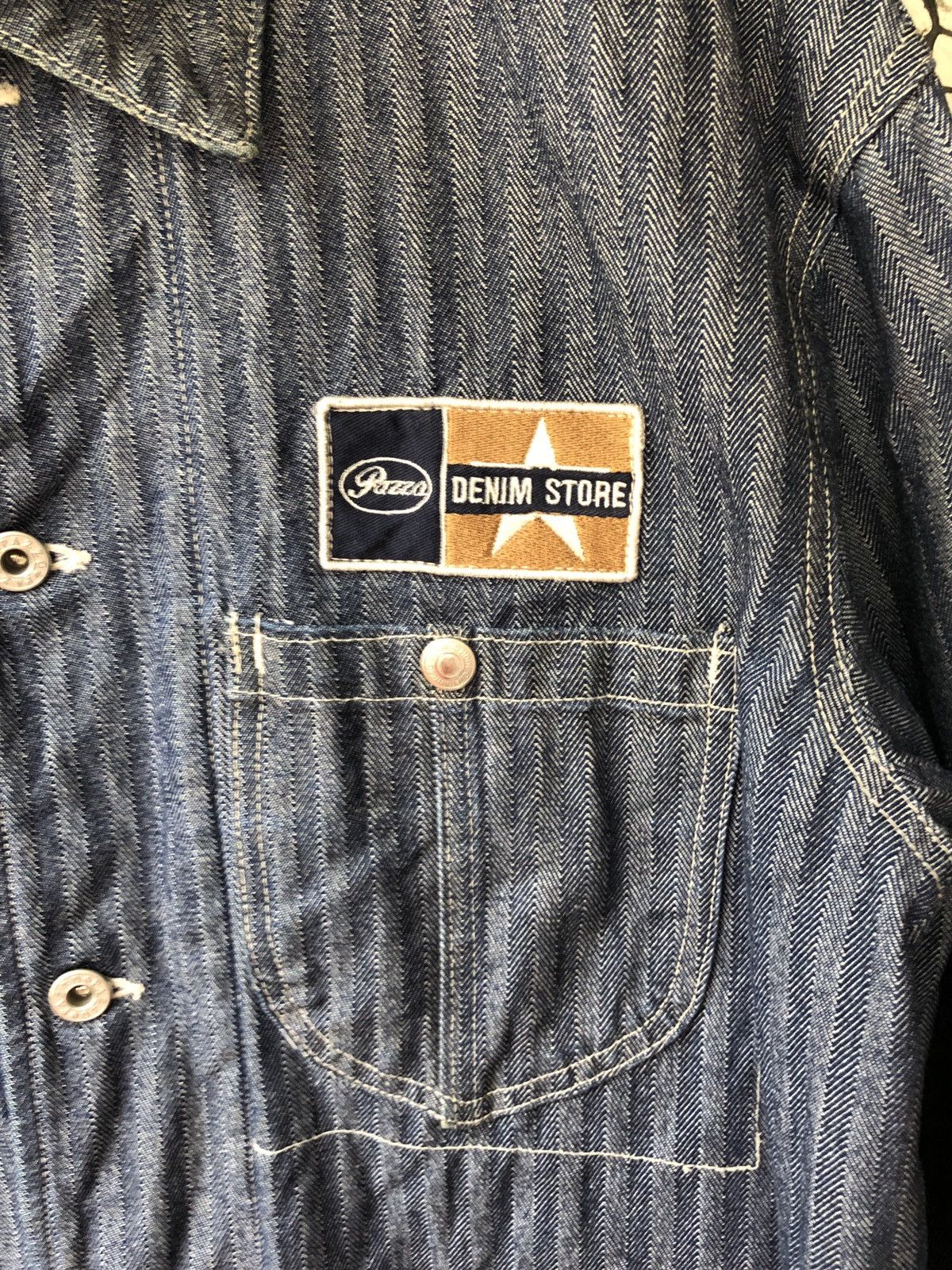 Japanese Brand PAZZO DENIM STORE HBT CHORE JACKET WORKER STYLE Size US XL / EU 56 / 4 - 4 Thumbnail