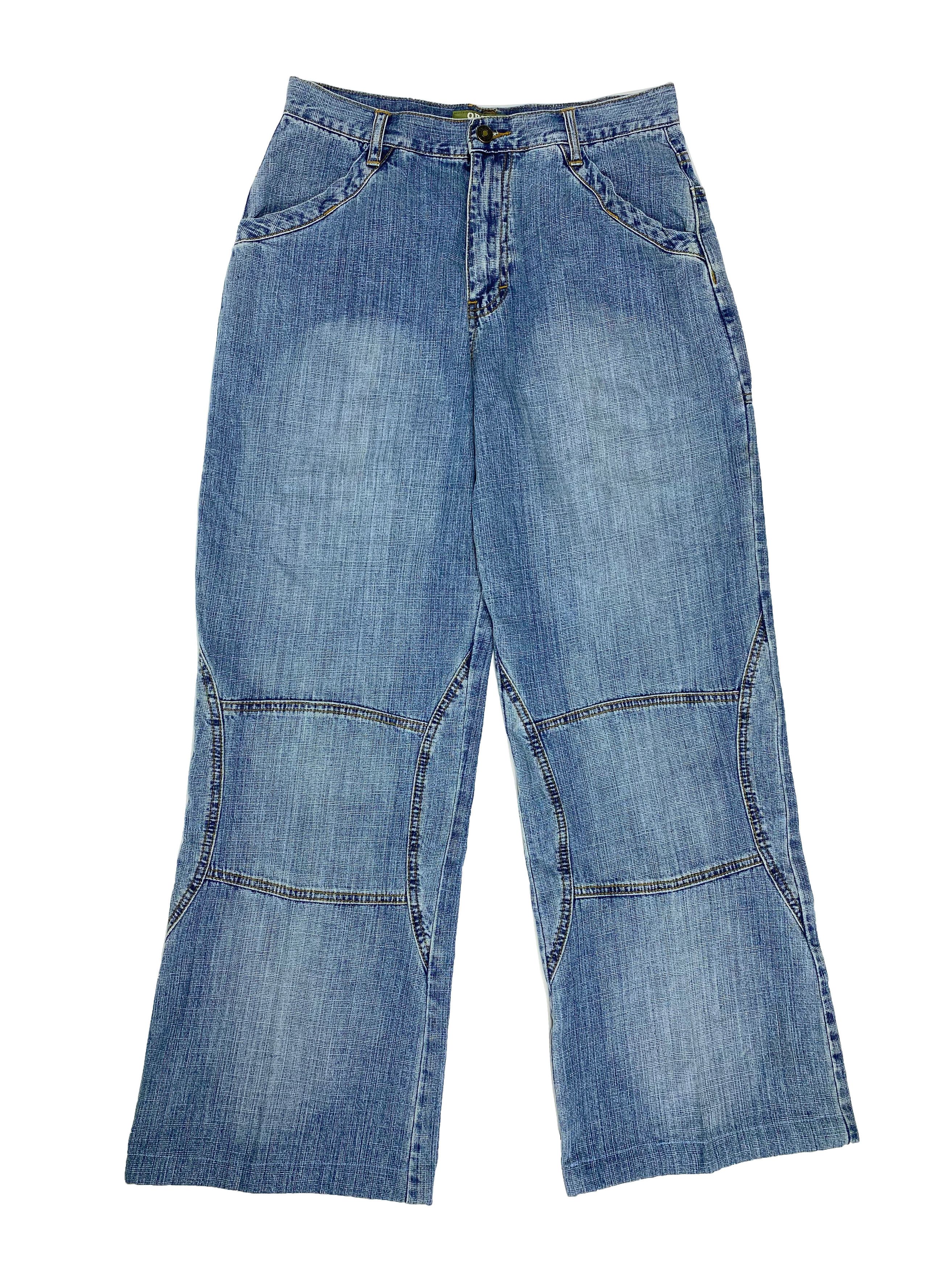 Japanese Brand × Vintage One One 90s Vintage Wide Leg Double Knee Denim Jeans Size US 30 / EU 46 - 1 Thumbnail