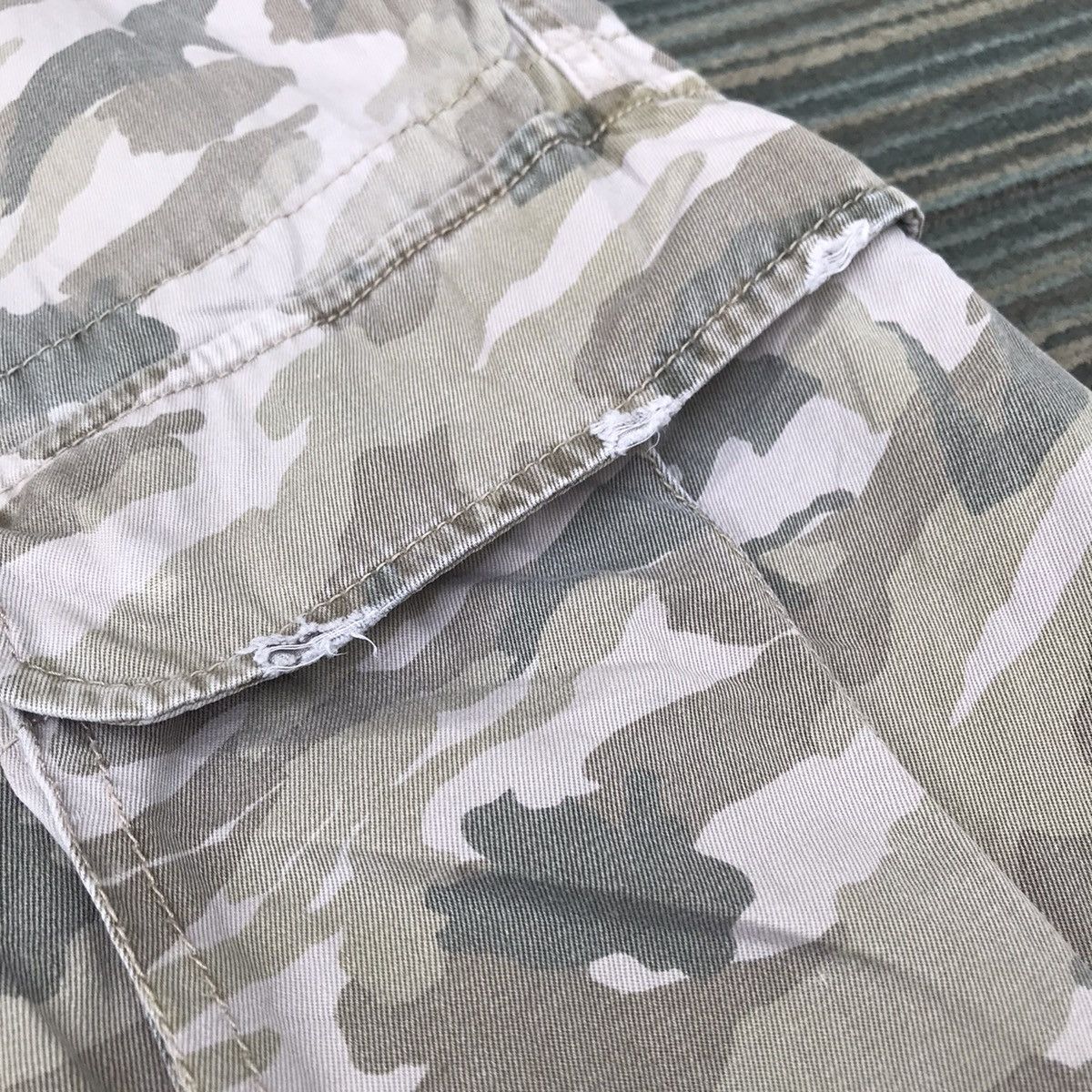 Real Crush Clothing Camo Japanese Multipocket Cargo Pants