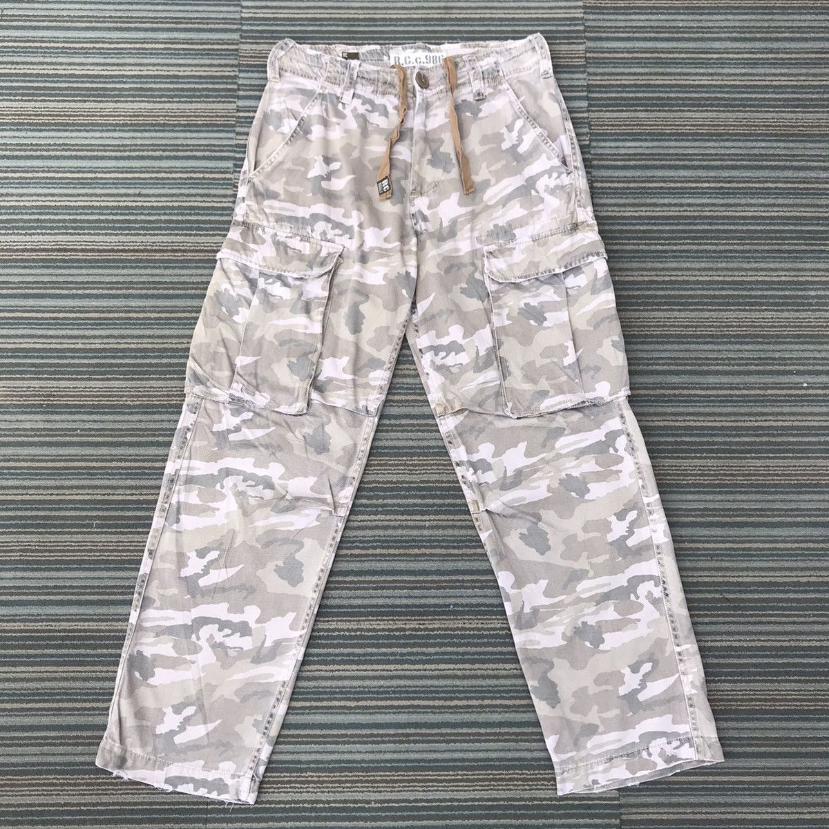 Real Crush Clothing Camo Japanese Multipocket Cargo Pants