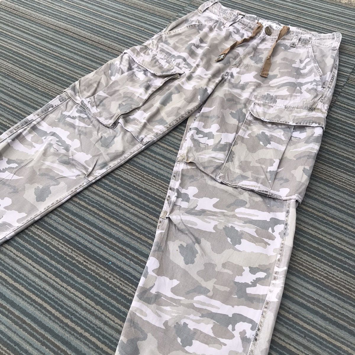 Real Crush Clothing Camo Japanese Multipocket Cargo Pants