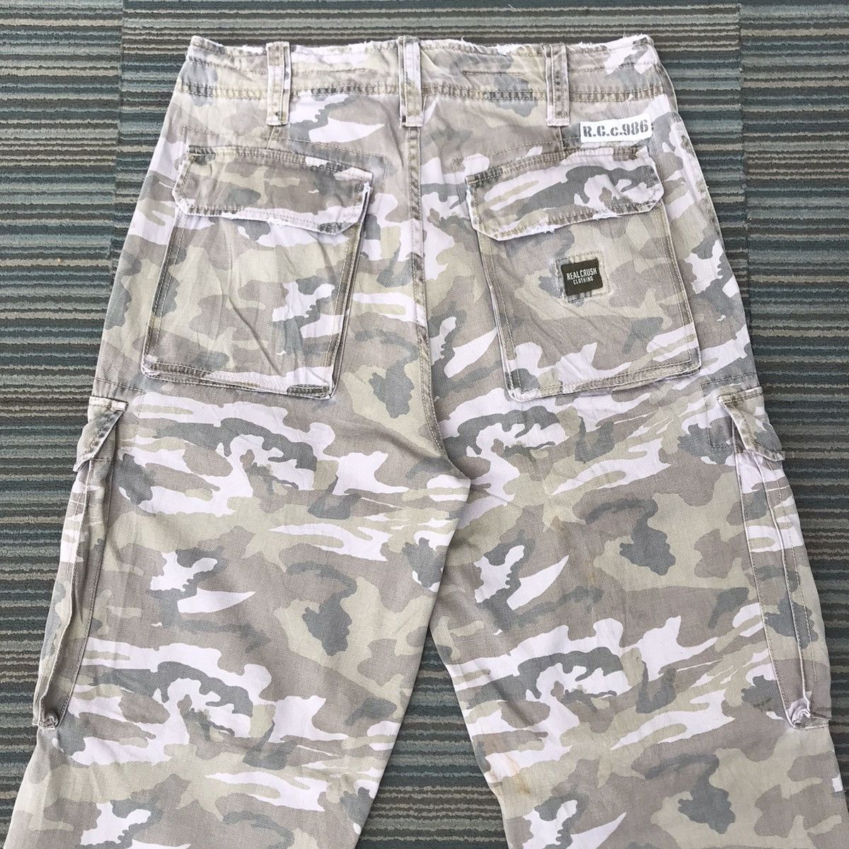 Real Crush Clothing Camo Japanese Multipocket Cargo Pants