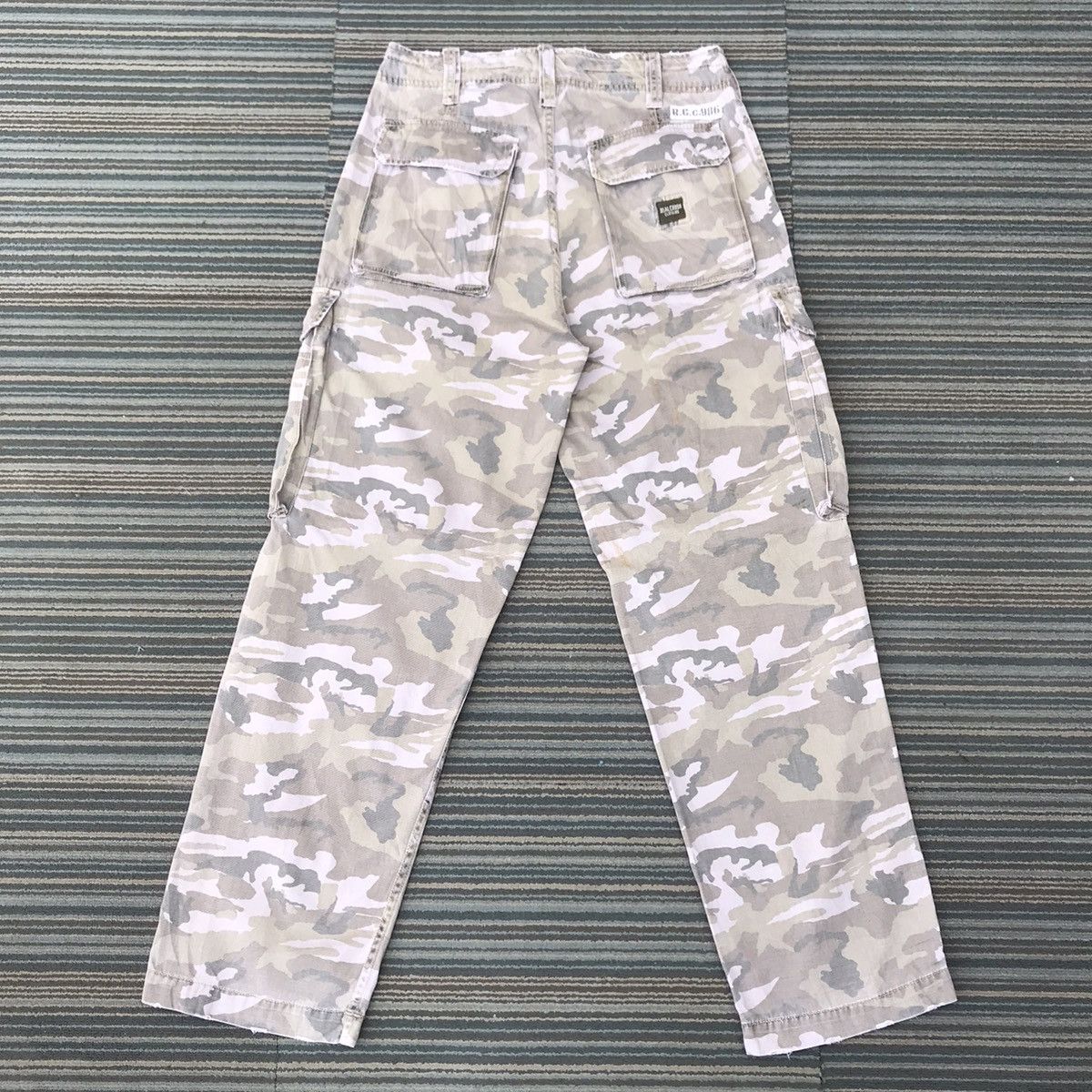 Real Crush Clothing Camo Japanese Multipocket Cargo Pants