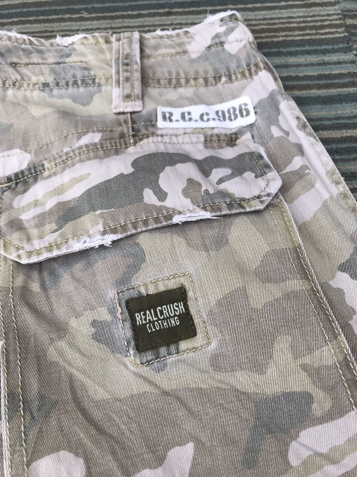Real Crush Clothing Camo Japanese Multipocket Cargo Pants