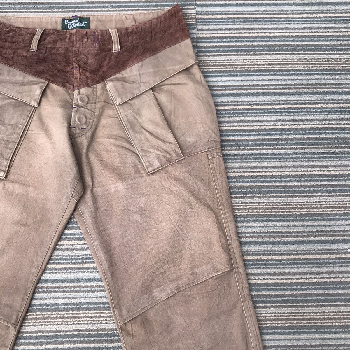 Japanese Brand 💥Vintage Grand Global Japan Big Pocket Trousers Pants Size US 35 - 5 Thumbnail