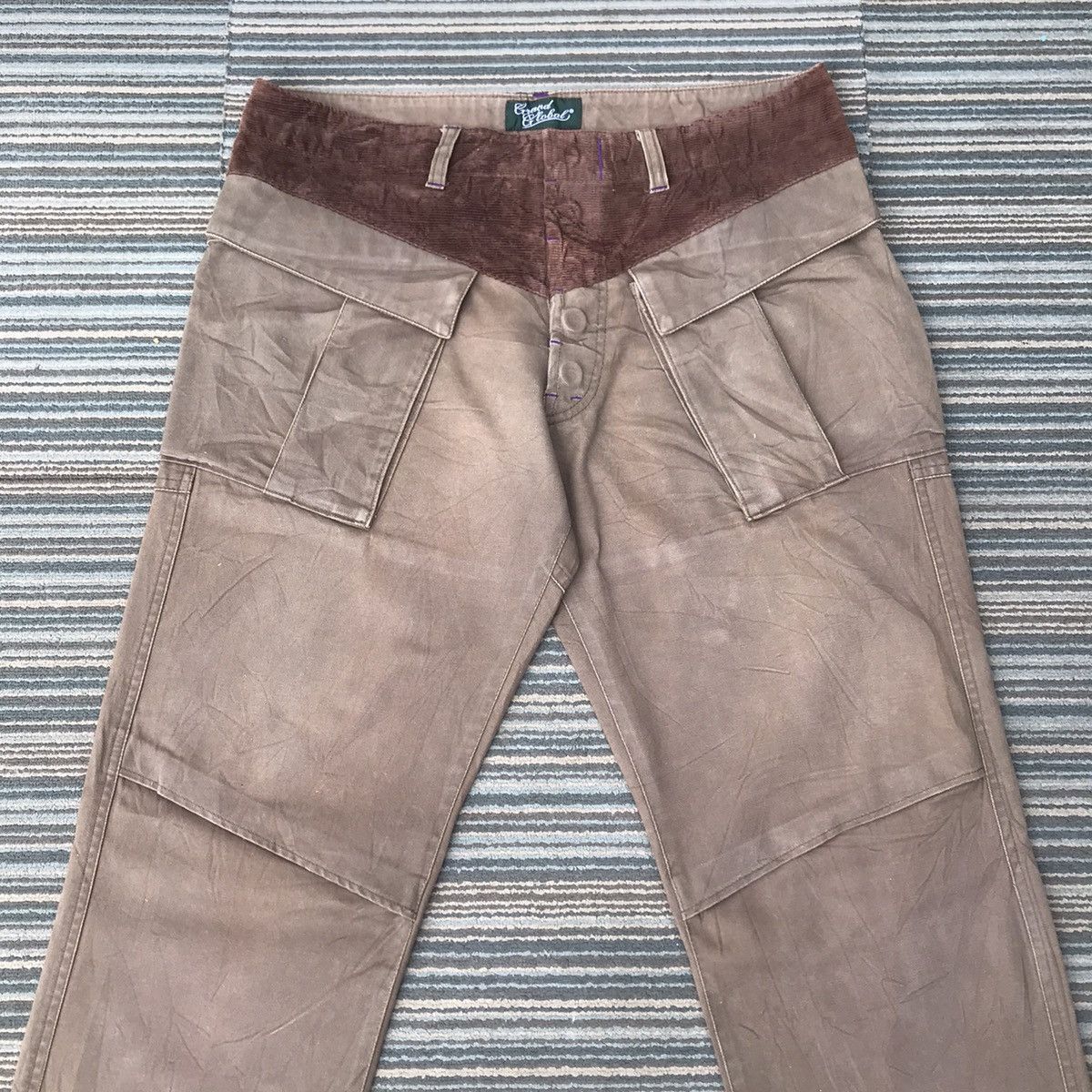 Japanese Brand 💥Vintage Grand Global Japan Big Pocket Trousers Pants Size US 35 - 2 Thumbnail