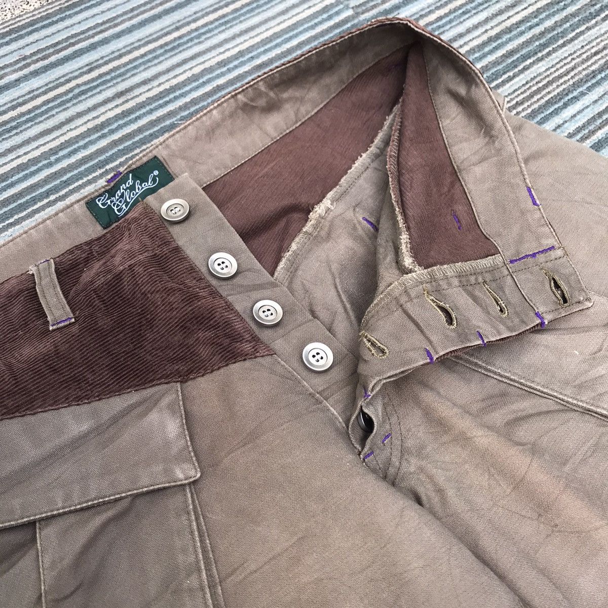 Japanese Brand 💥Vintage Grand Global Japan Big Pocket Trousers Pants Size US 35 - 8 Thumbnail