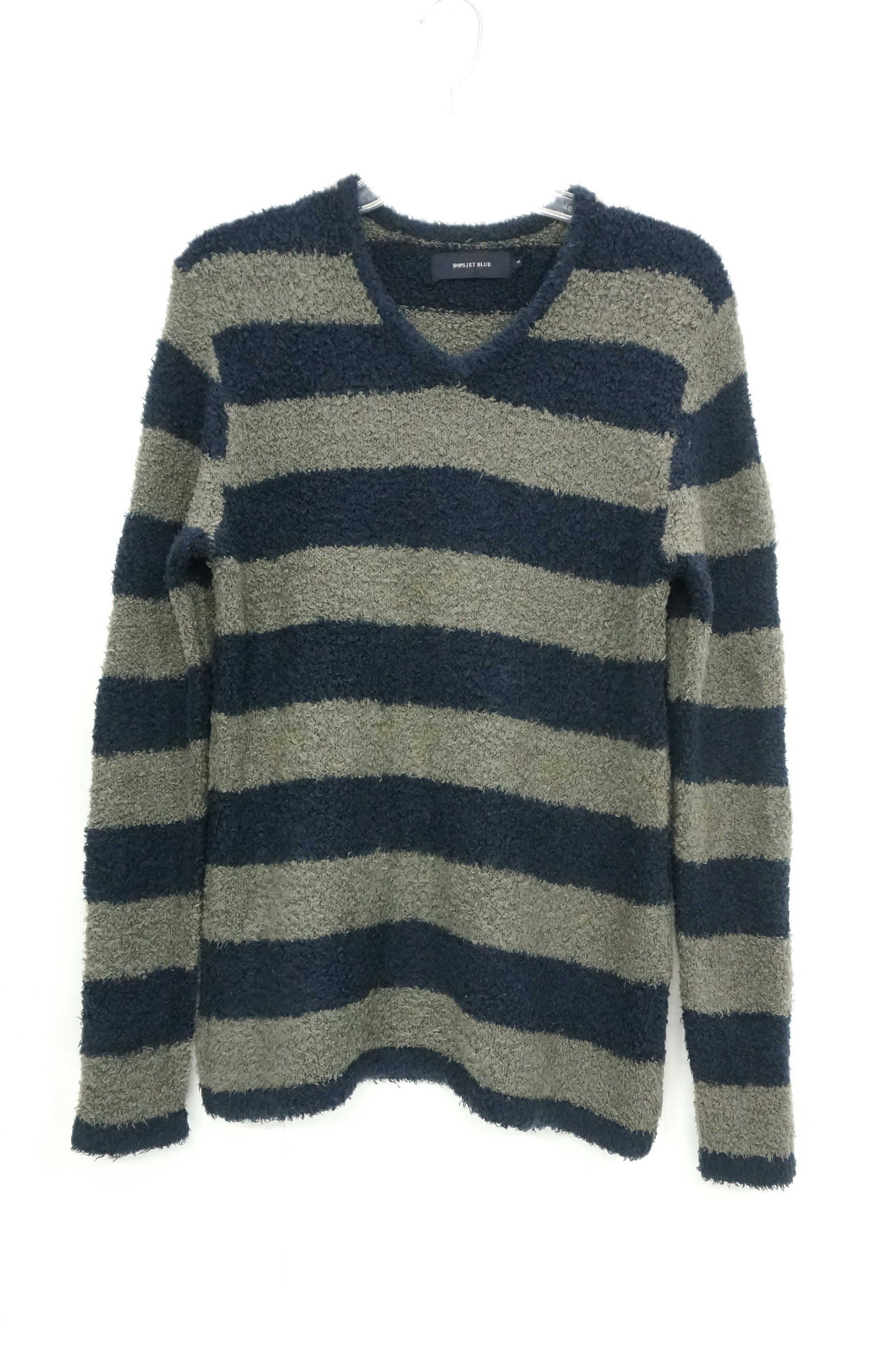 Comme des Garcons 💥 SHIPJET BLUE 💥Japan Striped Sweater Size S / US 4 / IT 40 - 1 Thumbnail