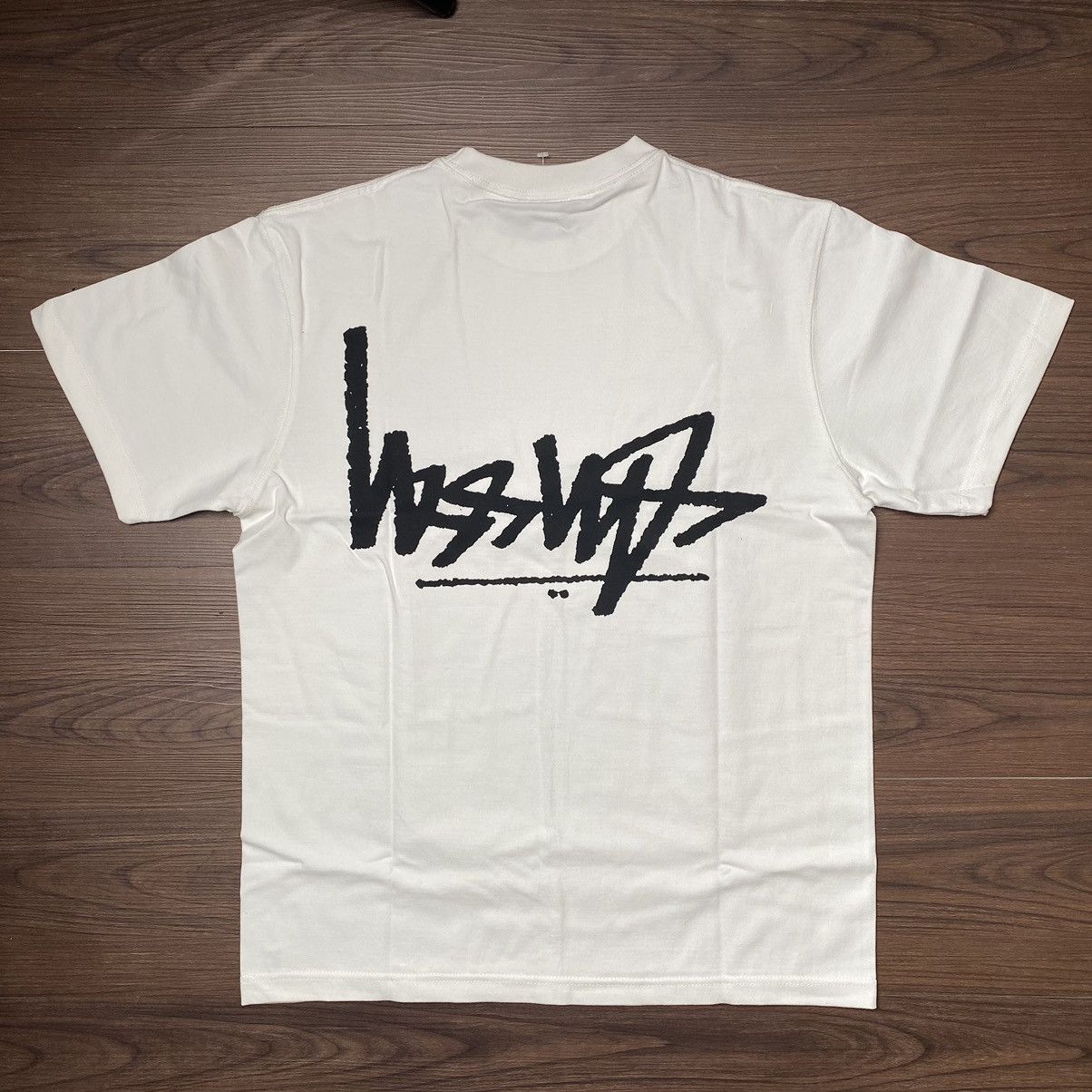 Stussy STUSSY FLIPPED TEE- WHITE | Grailed