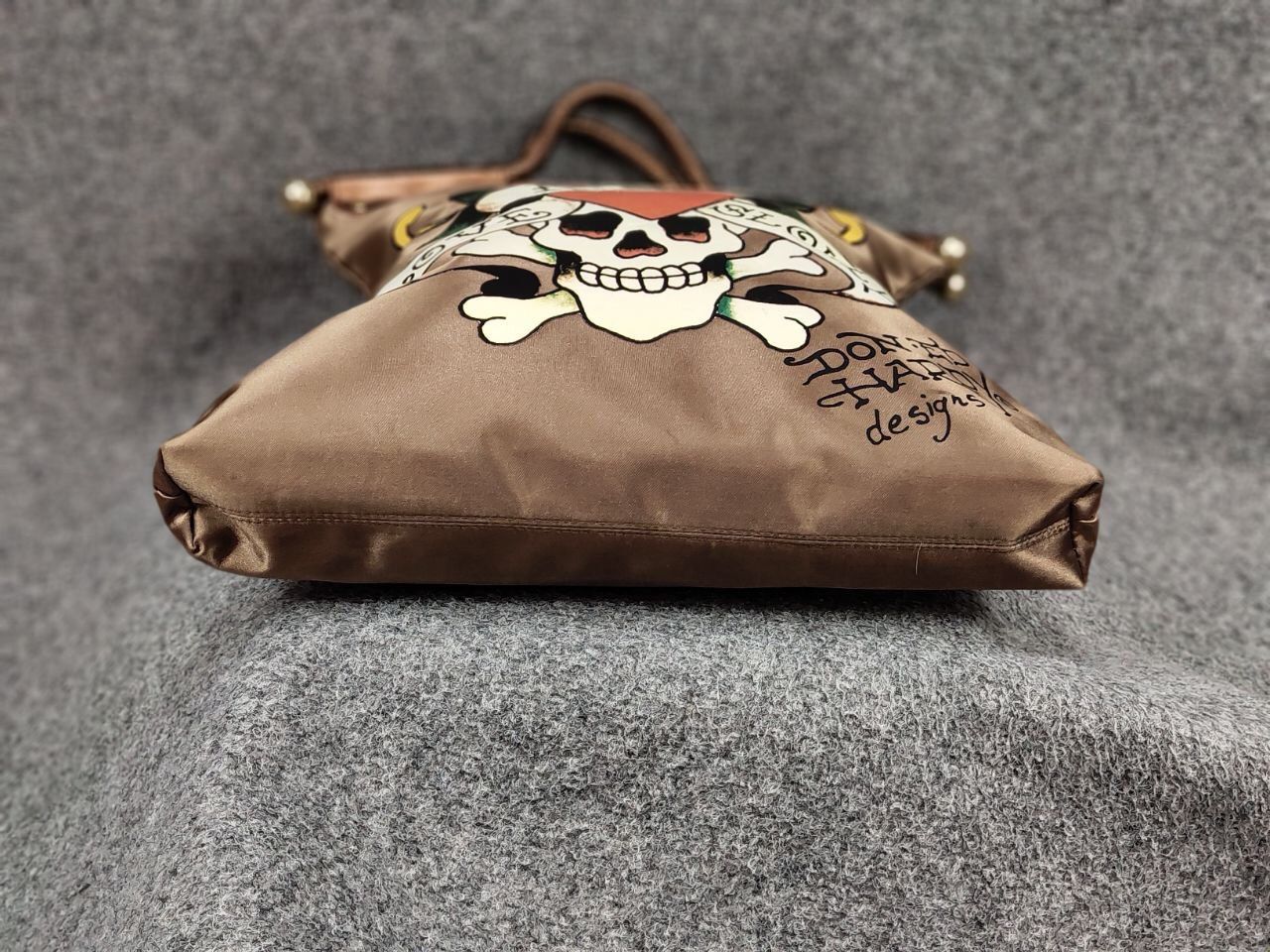 Ed Hardy Vintage Ed Hardy x Christian Audigier Logo Gold Purse Bag Size ONE SIZE - 14 Thumbnail