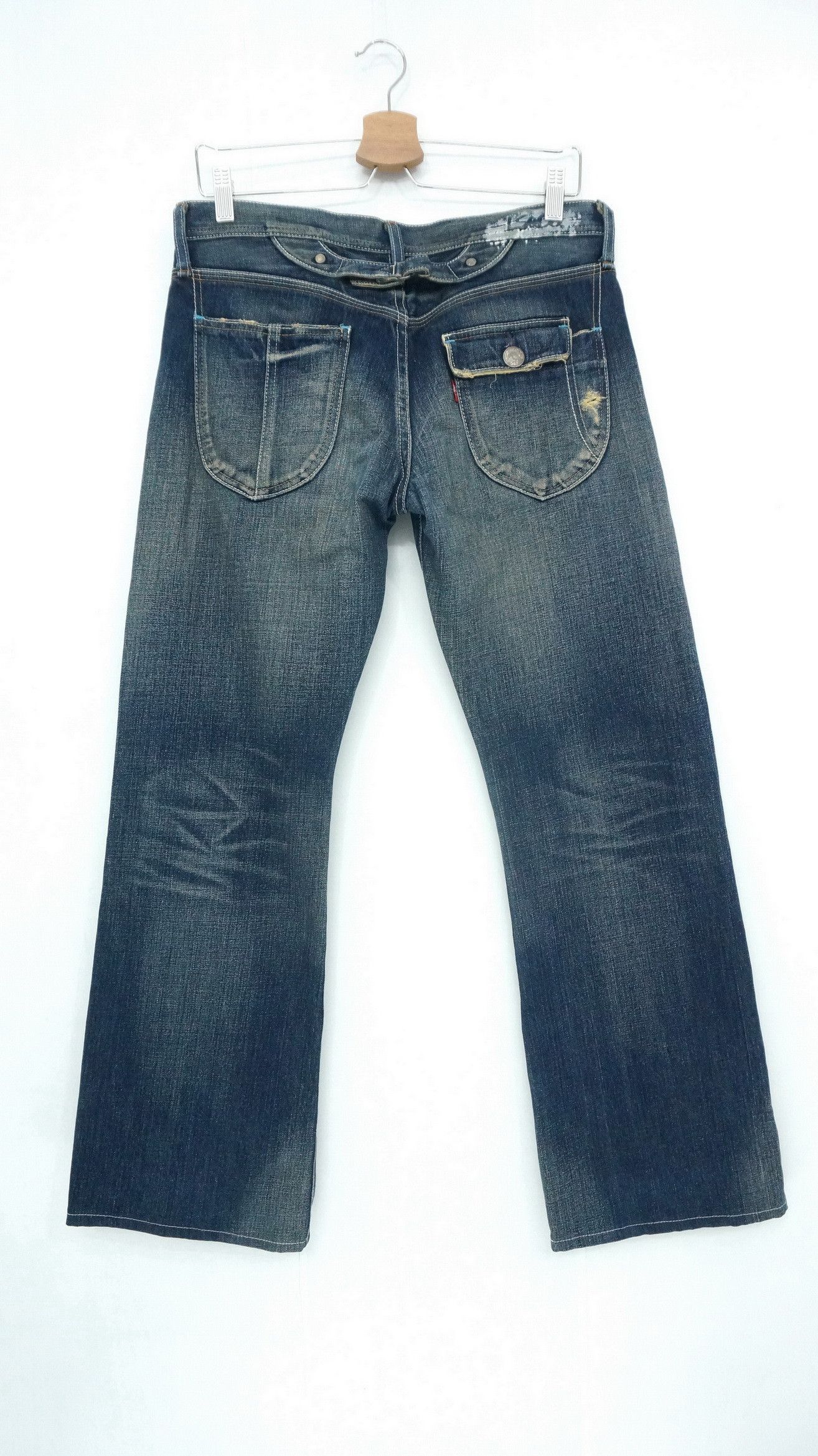 Levi's Rare Vtg 🔥 Japan Levi's LV807 Selvedge Flared Jeans LF9 Size US 30 / EU 46 - 3 Thumbnail
