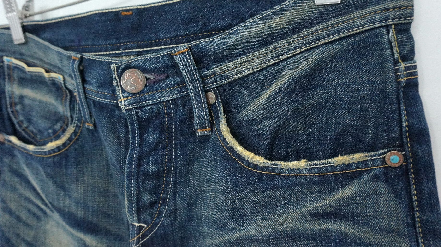 Levi's Rare Vtg 🔥 Japan Levi's LV807 Selvedge Flared Jeans LF9 Size US 30 / EU 46 - 7 Thumbnail