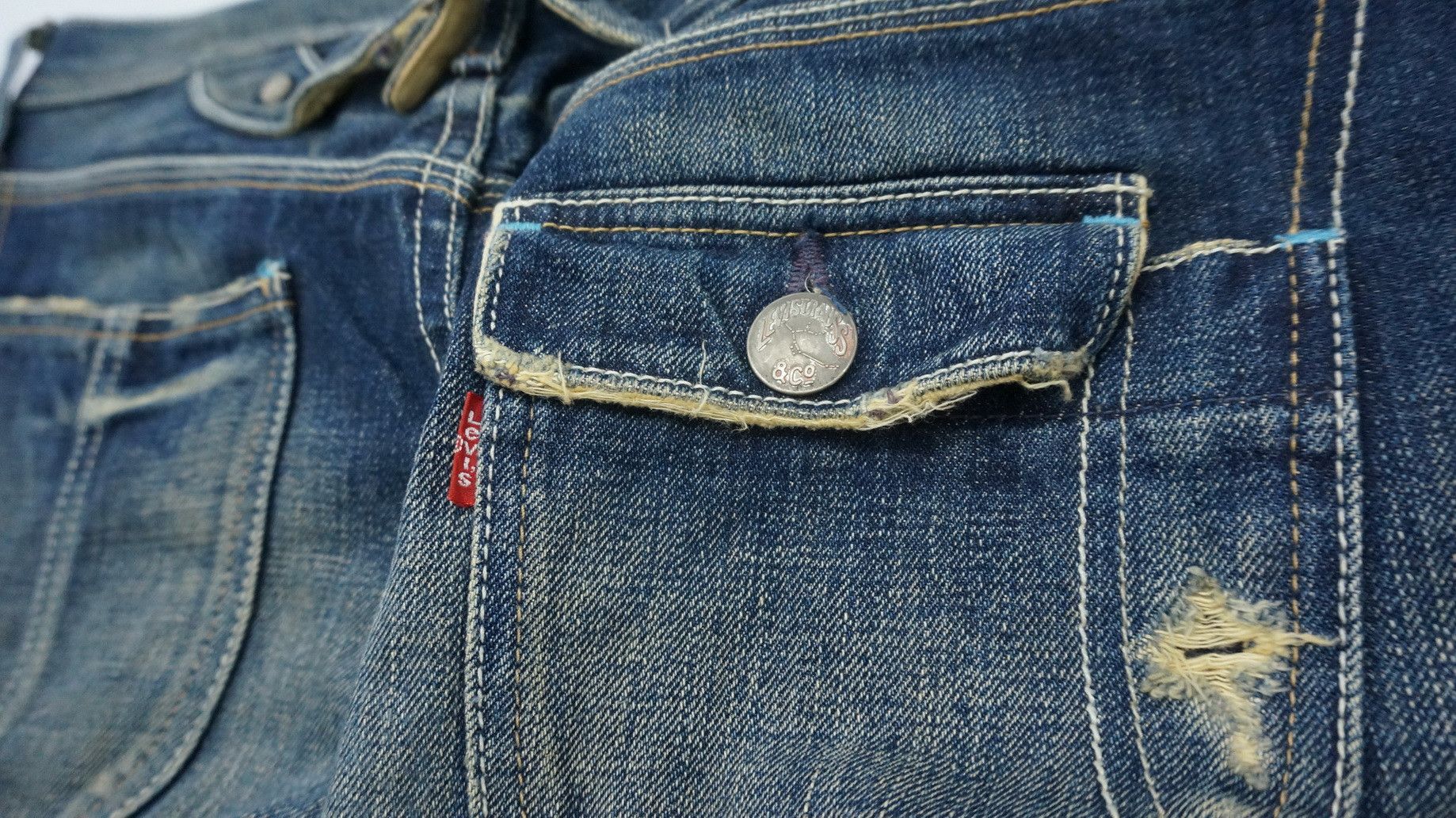 Levi's Rare Vtg 🔥 Japan Levi's LV807 Selvedge Flared Jeans LF9 Size US 30 / EU 46 - 18 Thumbnail