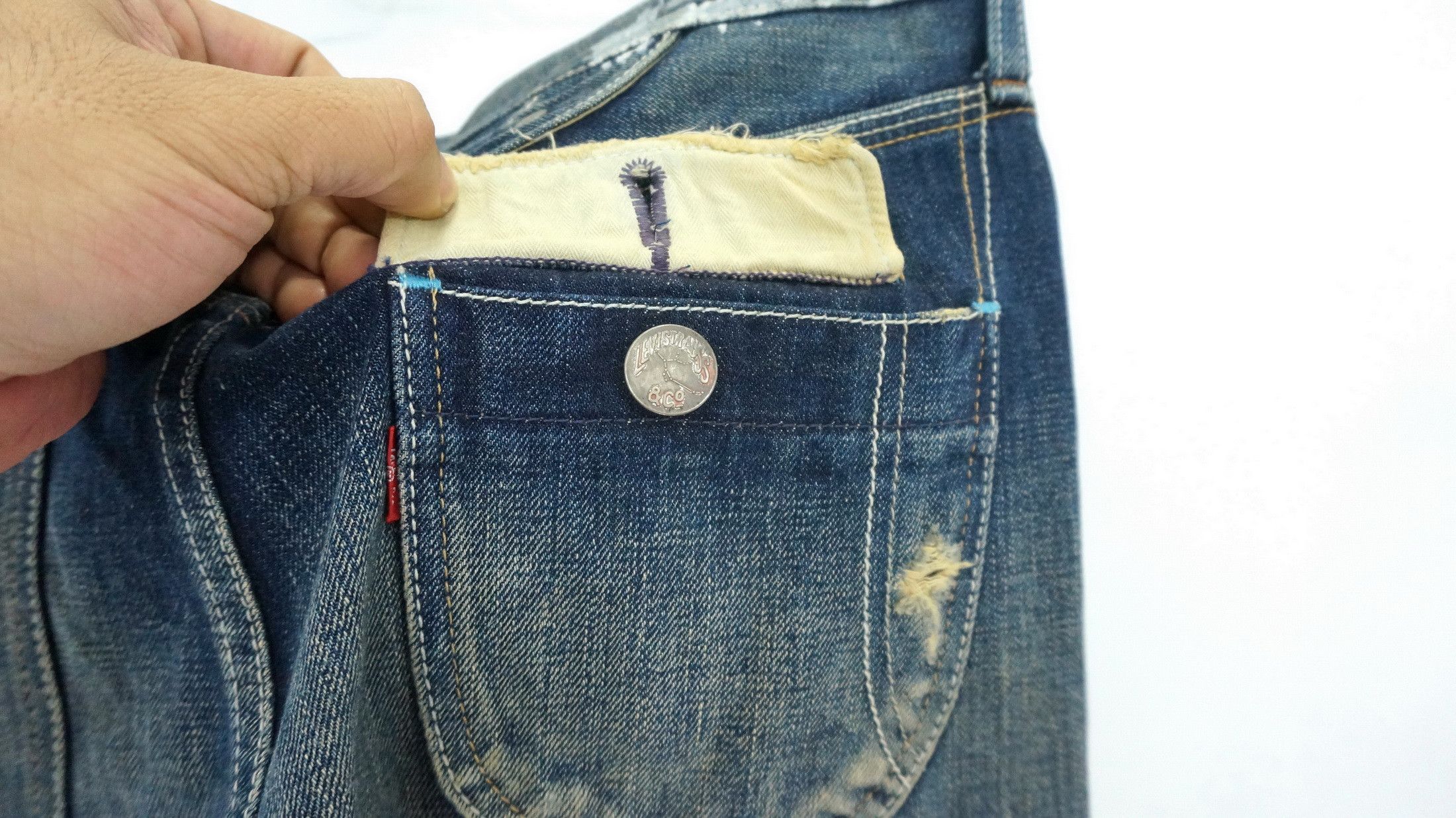 Levi's Rare Vtg 🔥 Japan Levi's LV807 Selvedge Flared Jeans LF9 Size US 30 / EU 46 - 9 Thumbnail