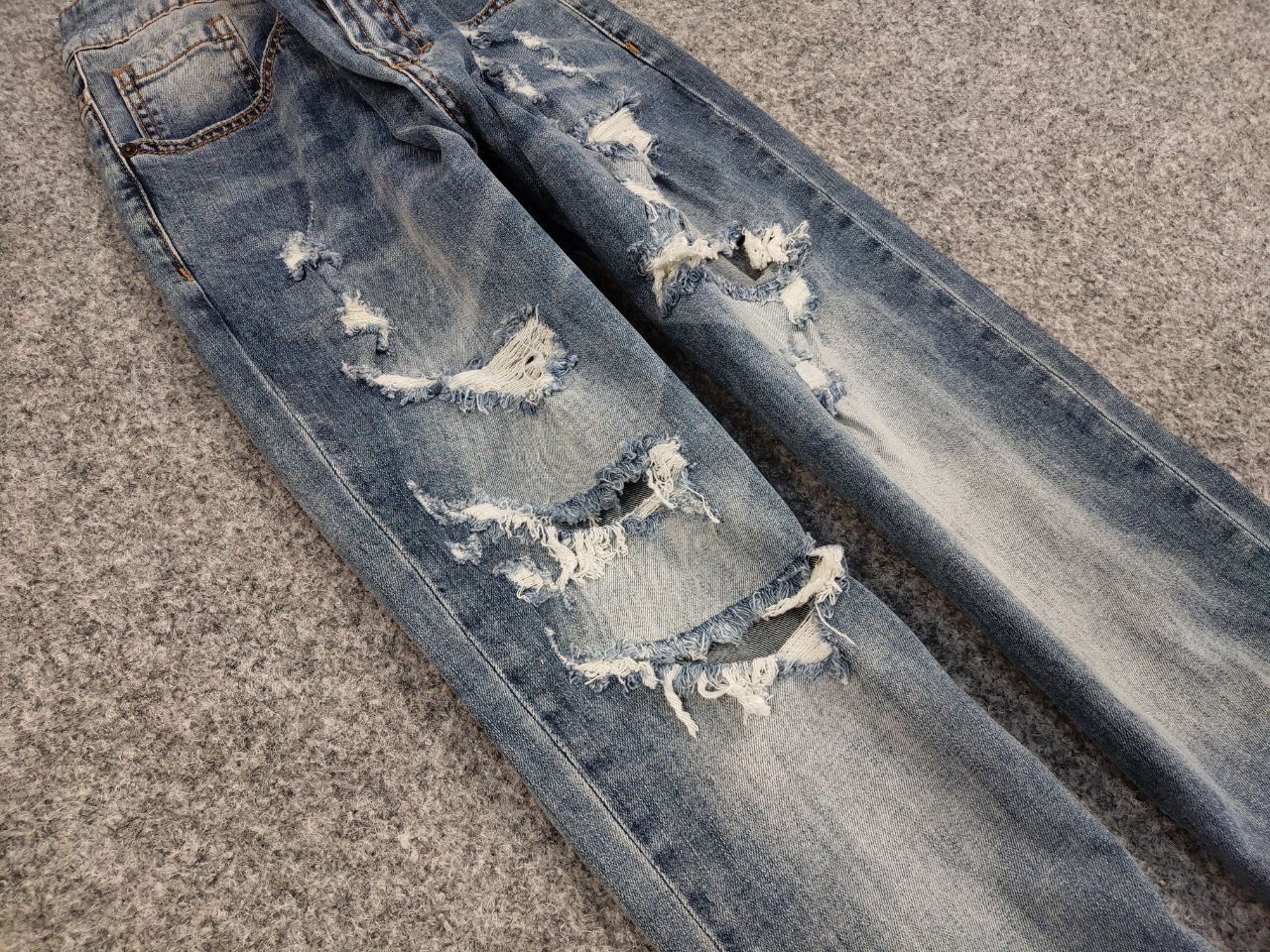 Von Dutch Vintage 90's Von Dutch Kustom Made Distressed Denim Jeans Size US 34 / EU 50 - 9 Thumbnail