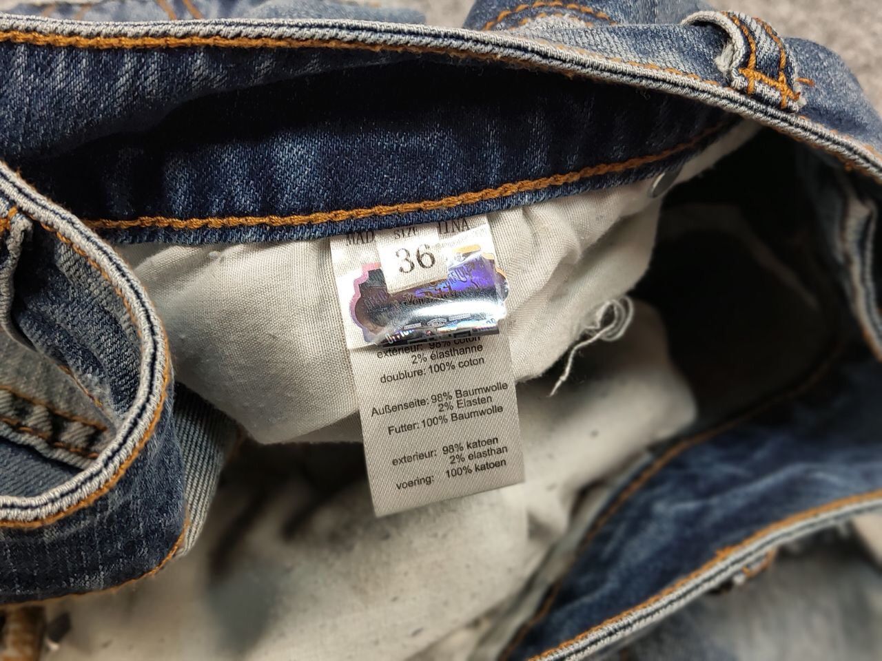 Von Dutch Vintage 90's Von Dutch Kustom Made Distressed Denim Jeans Size US 34 / EU 50 - 21 Thumbnail